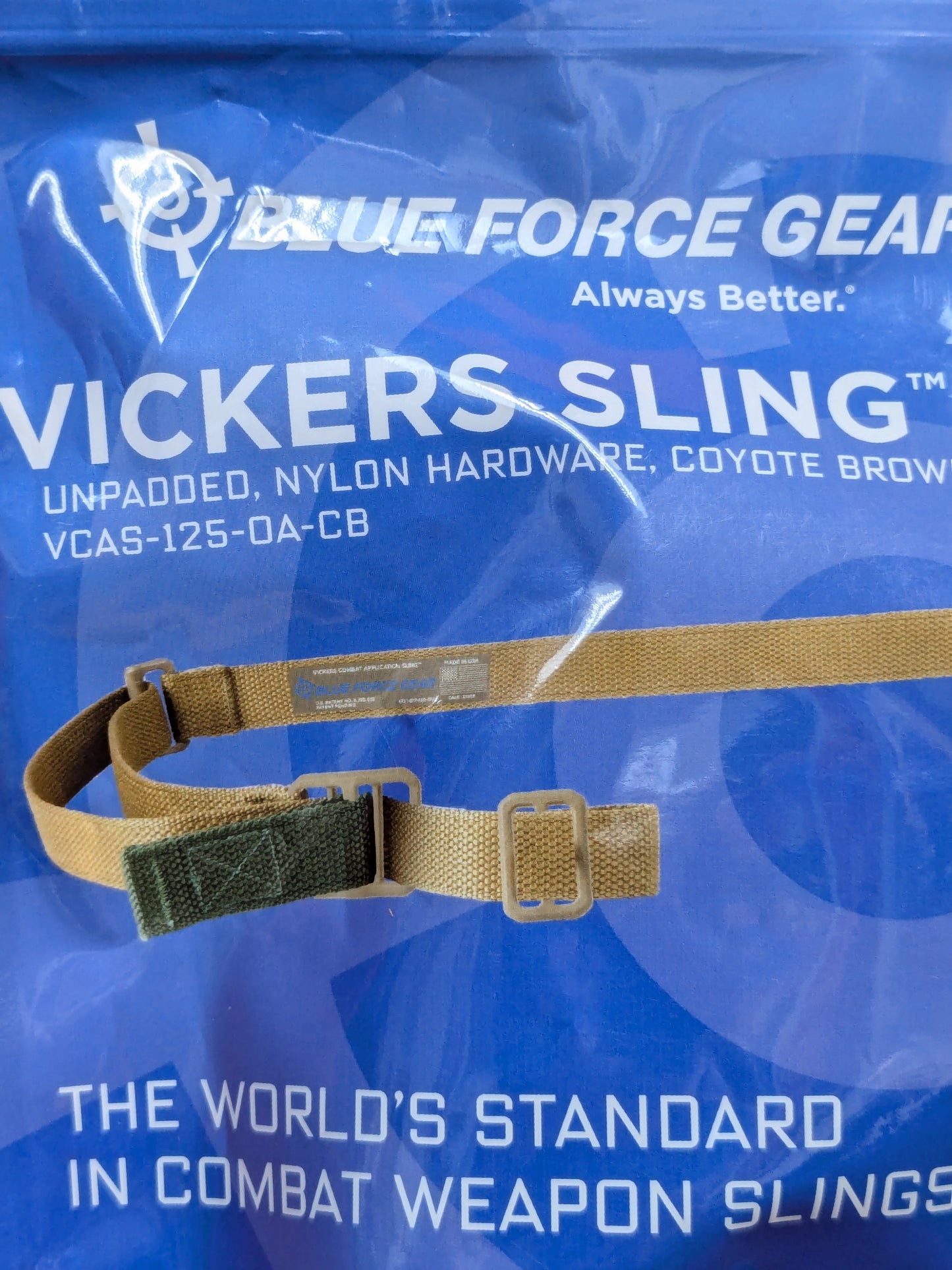 NOS Blue Force Gear Vickers Sling Coyote Brown (01cr- ca14-GUA103)