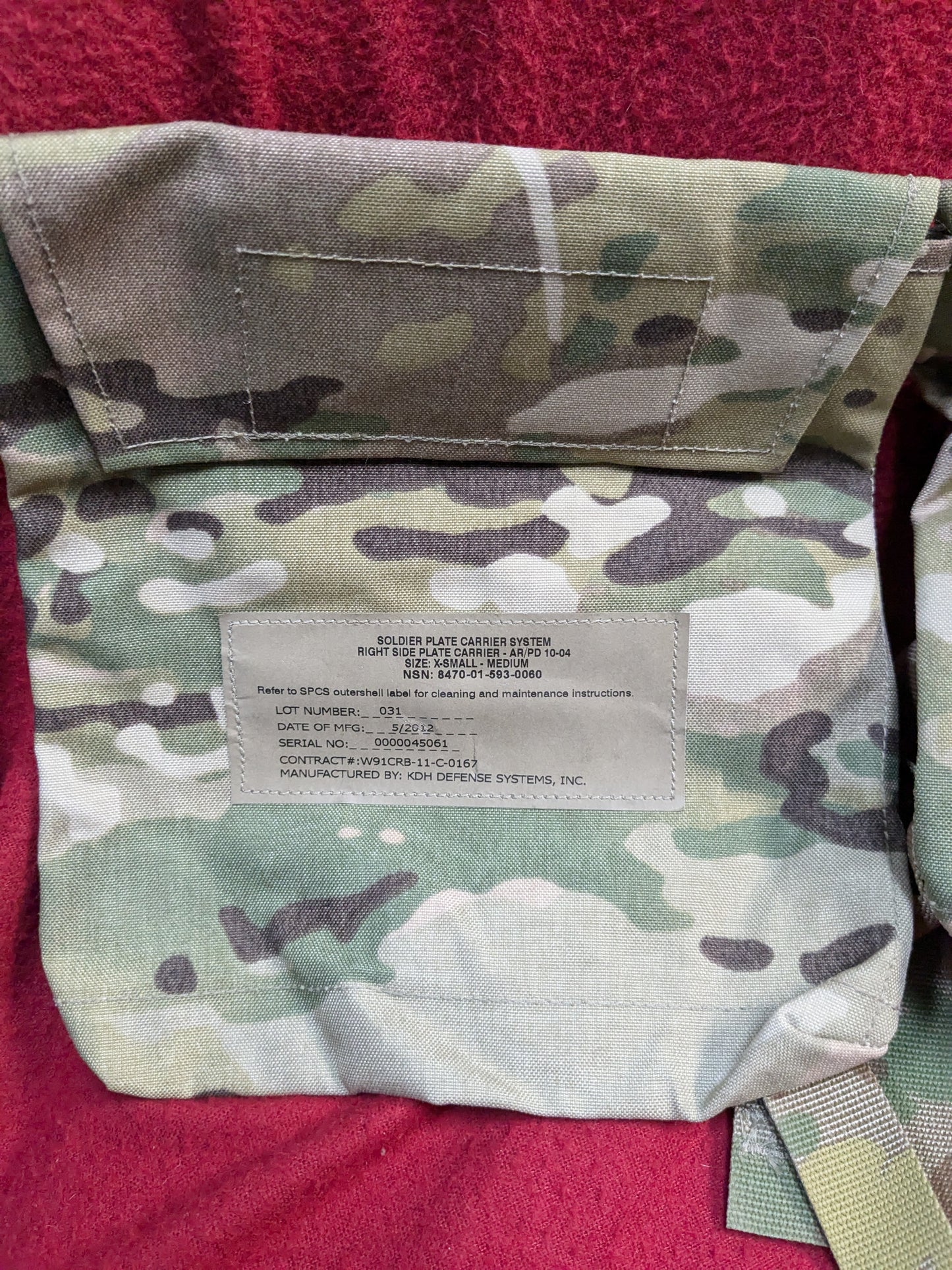 NOS Set of KDH SPCS Left Right Side Plate Pouch Multicam OCP (eb10-GUA105)