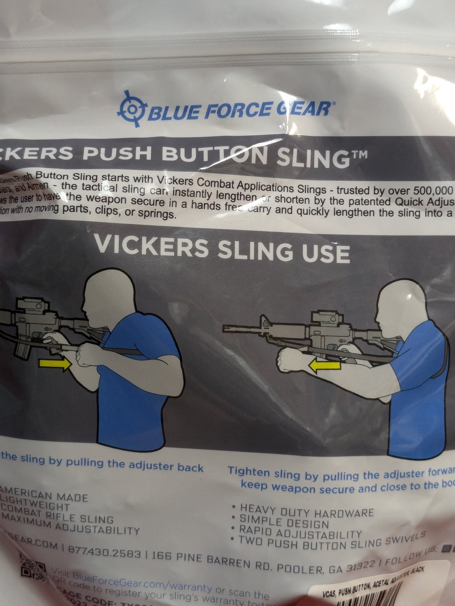 NOS Blue Force Gear Vickers Push Button Sling Black *hc04-GUA109*