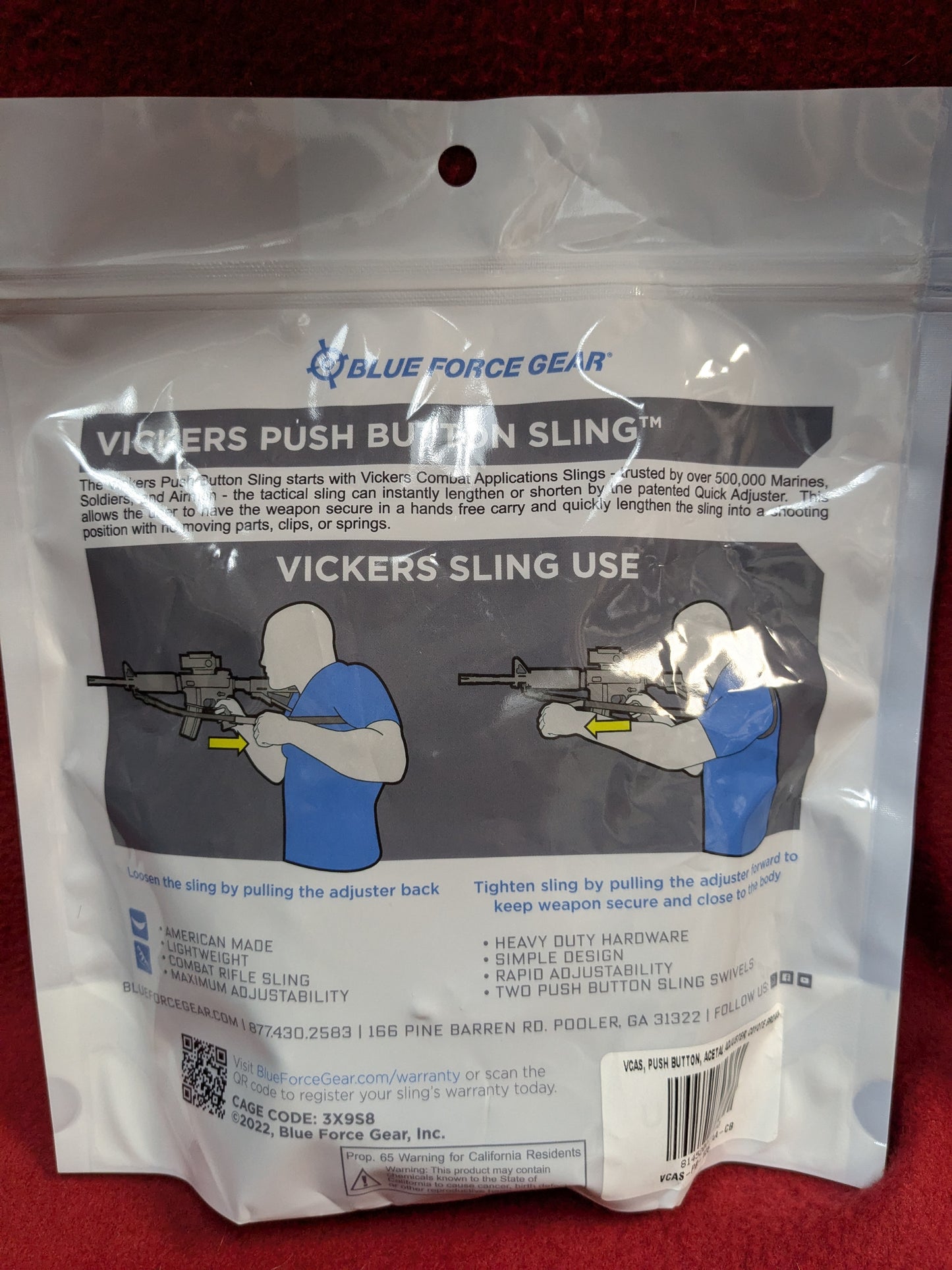NOS Blue Force Gear Vickers Push Button Sling Coyote *hc04-GUA110*