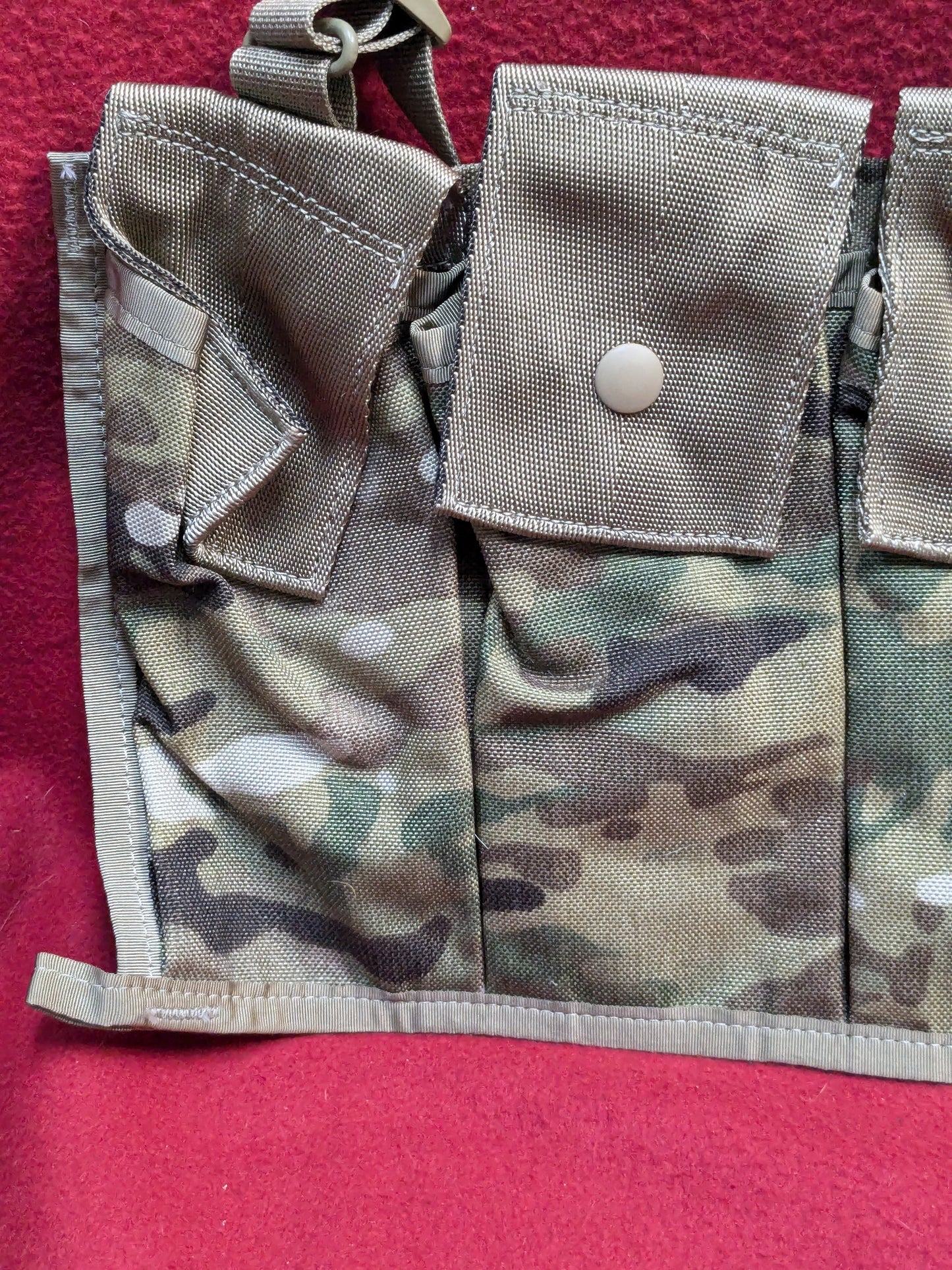 USGI ARMY OCP SCORPION W2 6 ALUMINUM MAG POUCH 30 ROUND BANDOLEER MAG HOLDER (aa11-PET23)