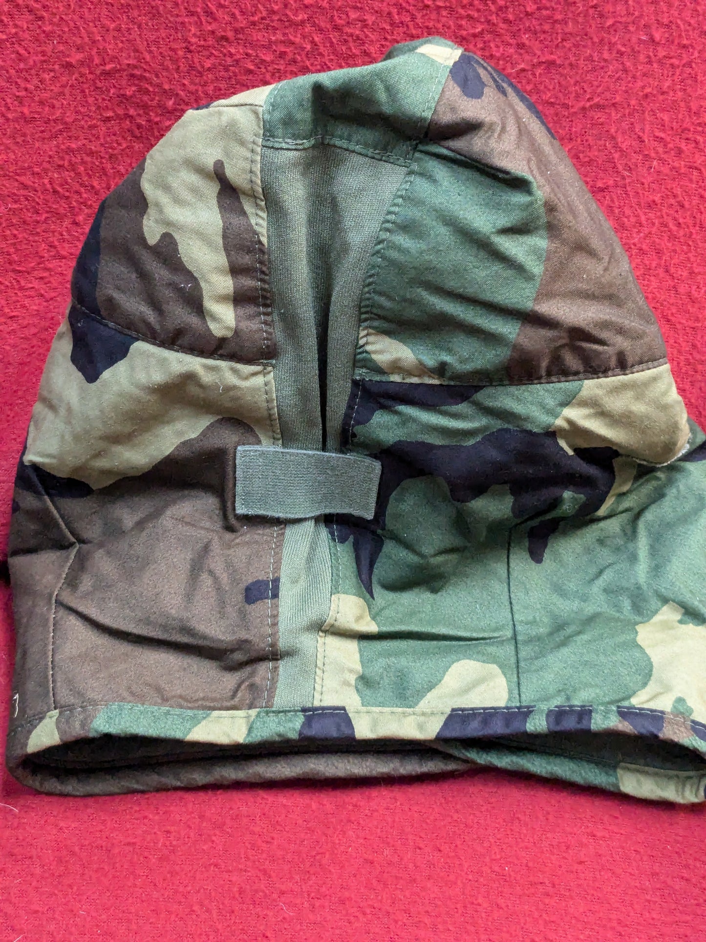 US Army Woodland BDU Pattern Size 7 1/4 HELMET LINER INSULATED PILE CAP Extreme Cold Weather Excellent Condition (fa12-PET81