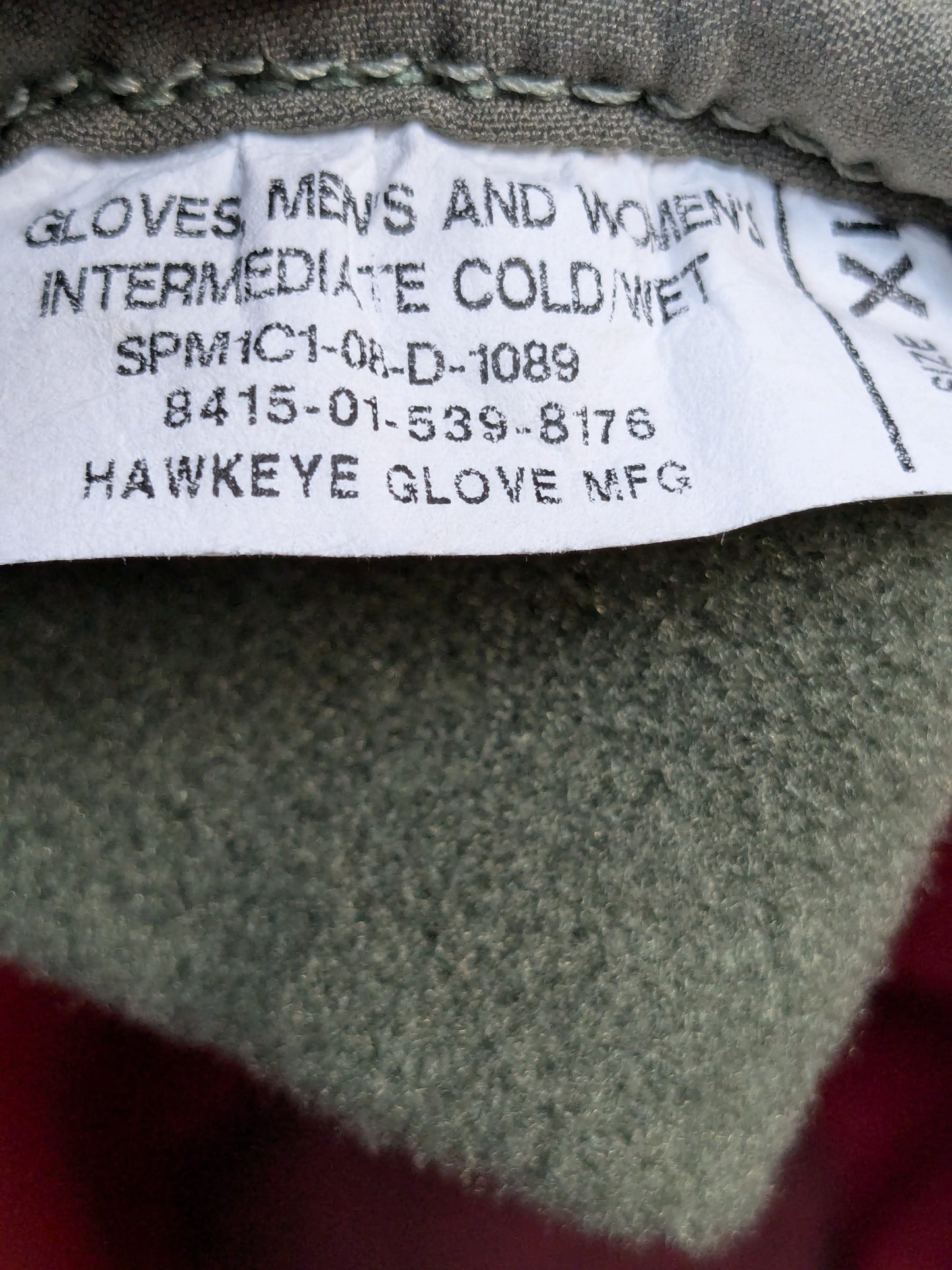 NWT US Army Men's XL Extra Large Intermediate Cold/Wet Weather Gloves (cb02-PET83)