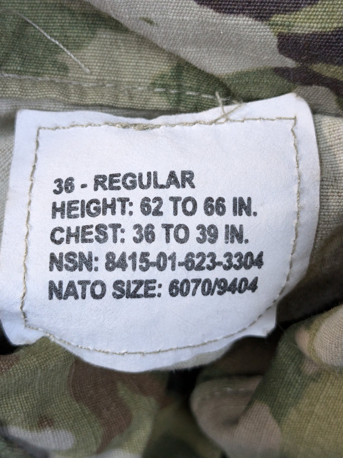 US Army 36 REGULAR Traditional OCP Uniform Top Air Force Good Condition (ec13-PET109)