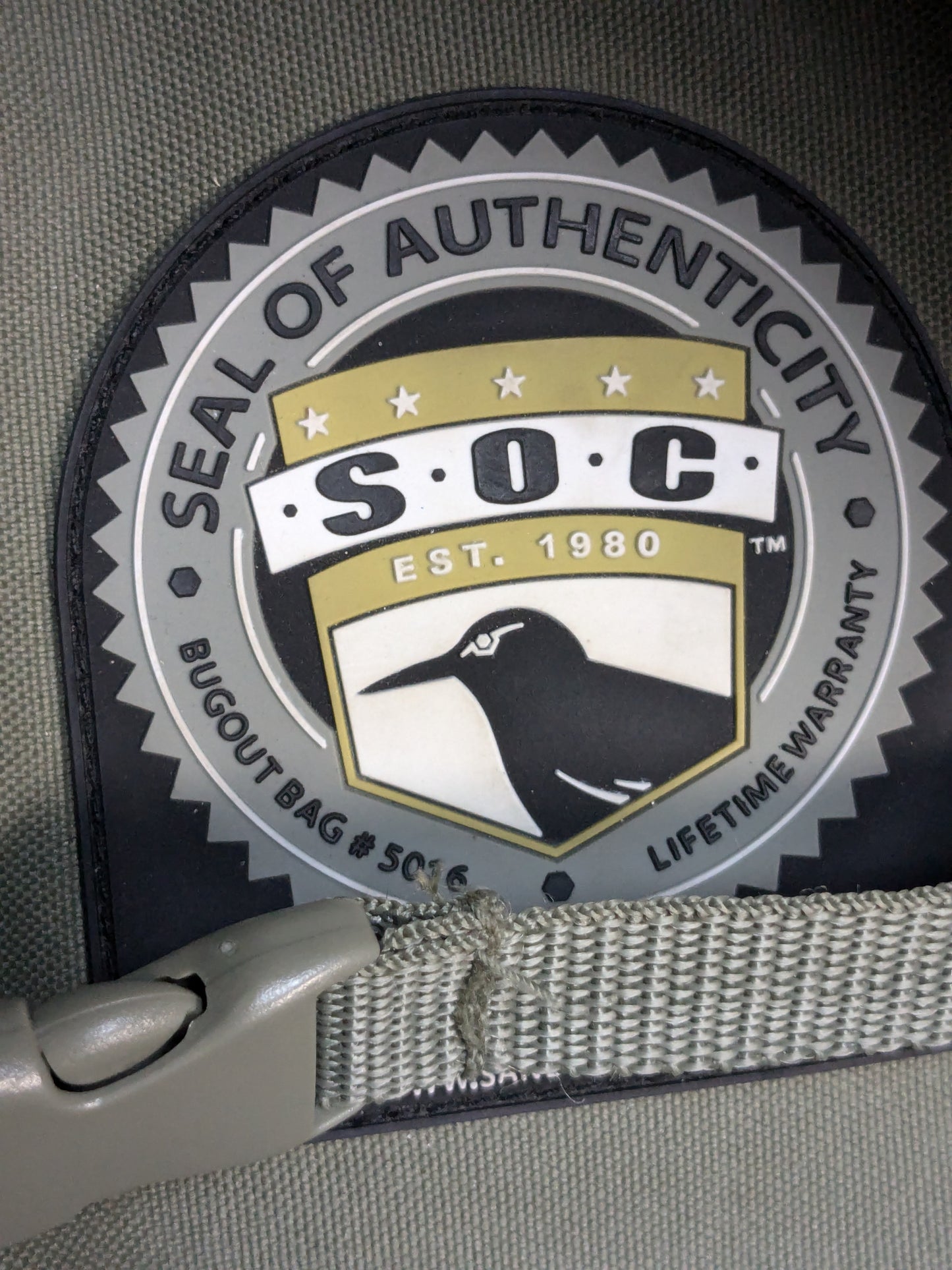 S.O.C. Bugout Bag # 5016 Sandpiper of California Tactical Backpack Used (BB02-PET115)