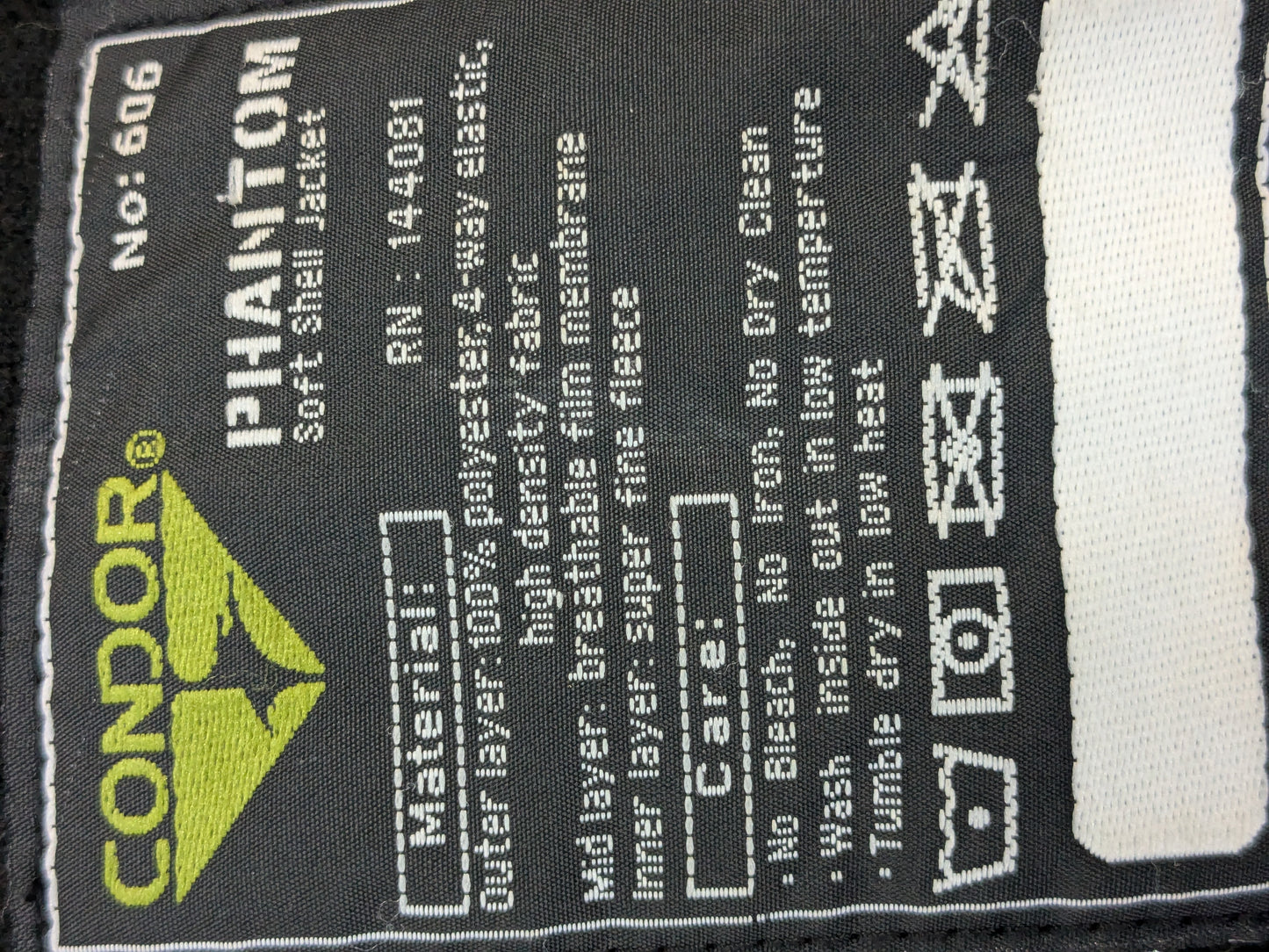 Condor Phantom Soft Shell Jacket Black Good Condition (j26-PET129)
