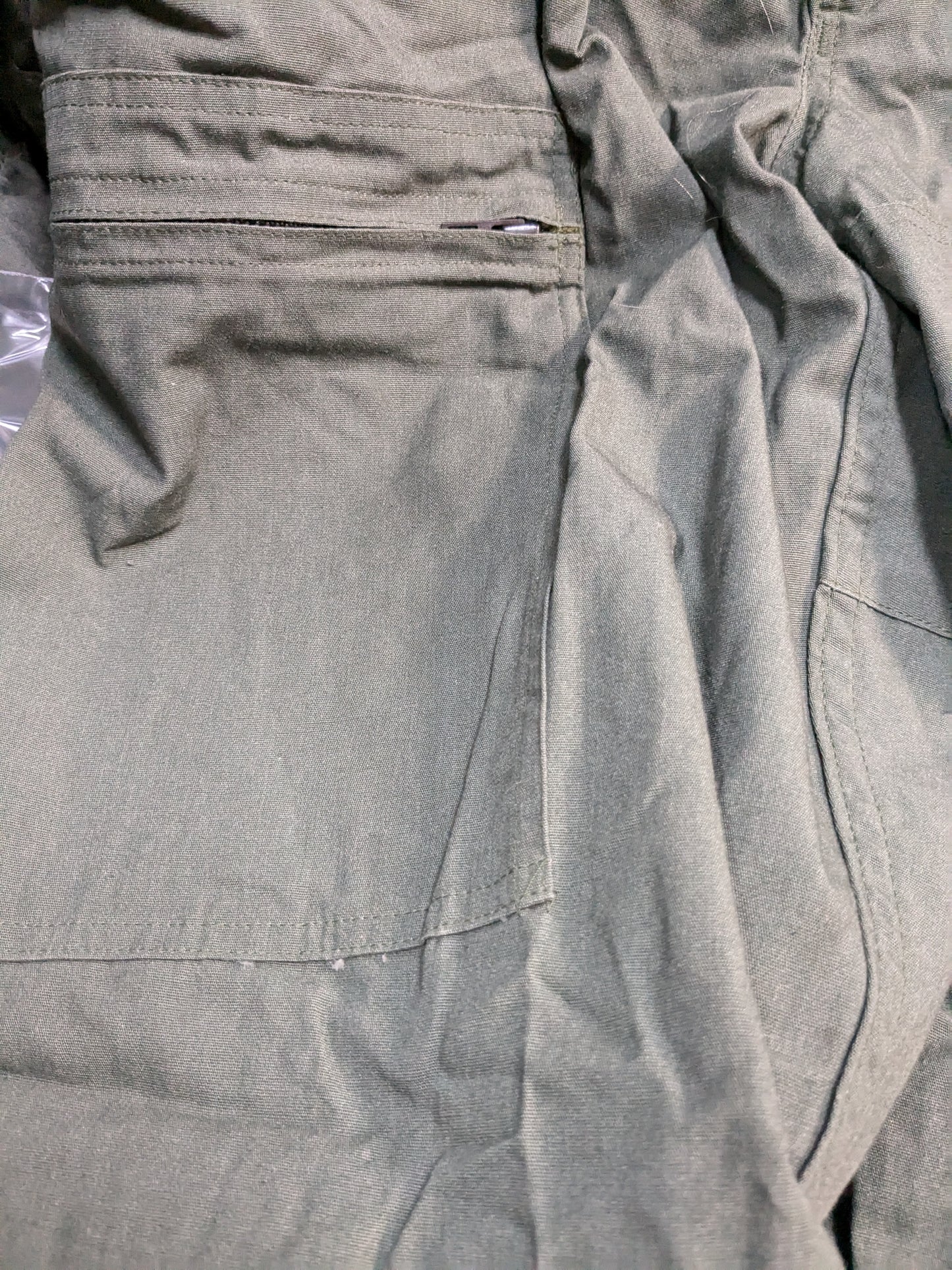 Military 2-Piece Flight suit Bottoms Only Sage Green Large Good Condition (PET136)