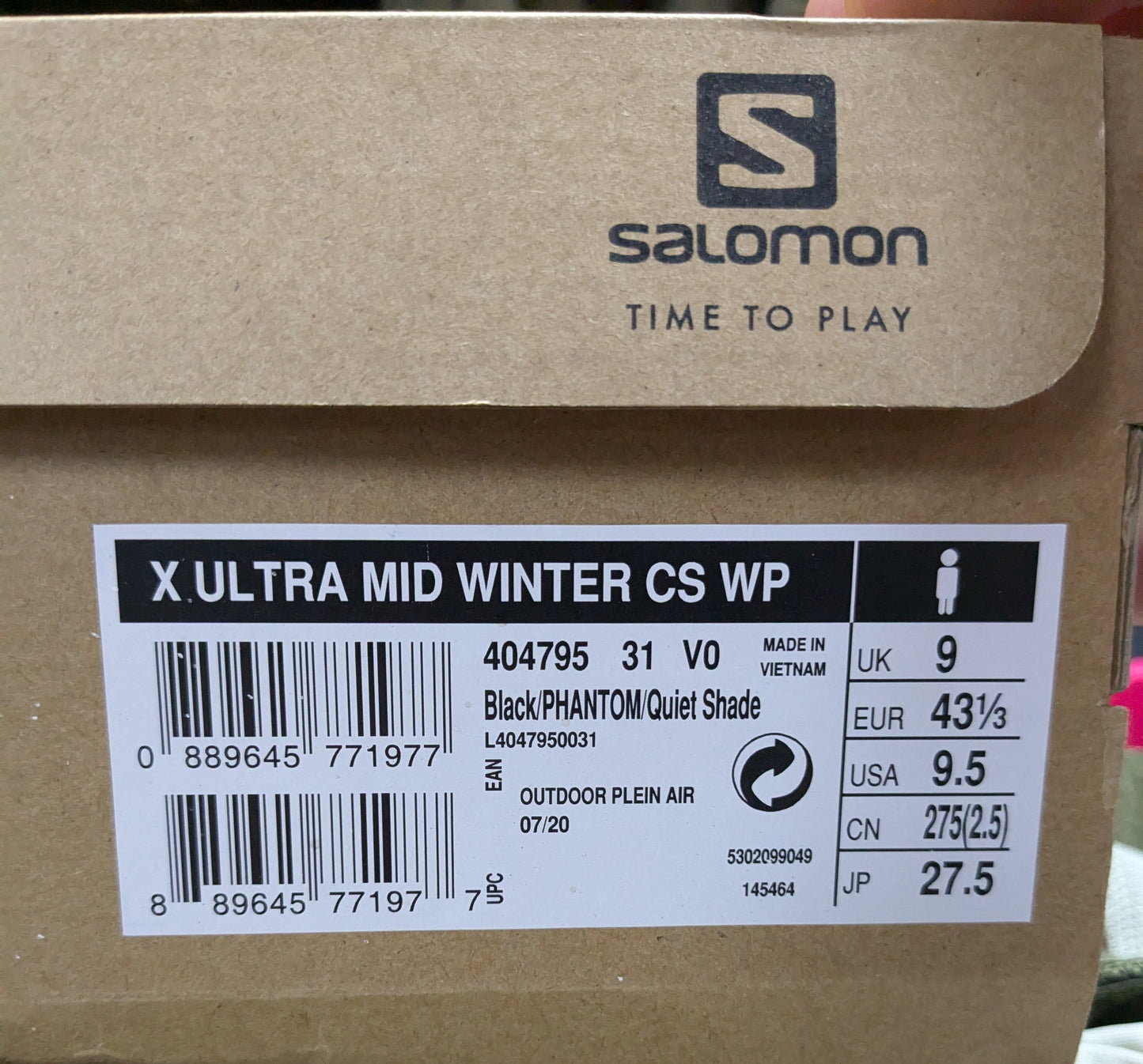 New 9.5R Salomon X Ultra Mid Winter Boots (ws-25jan14)