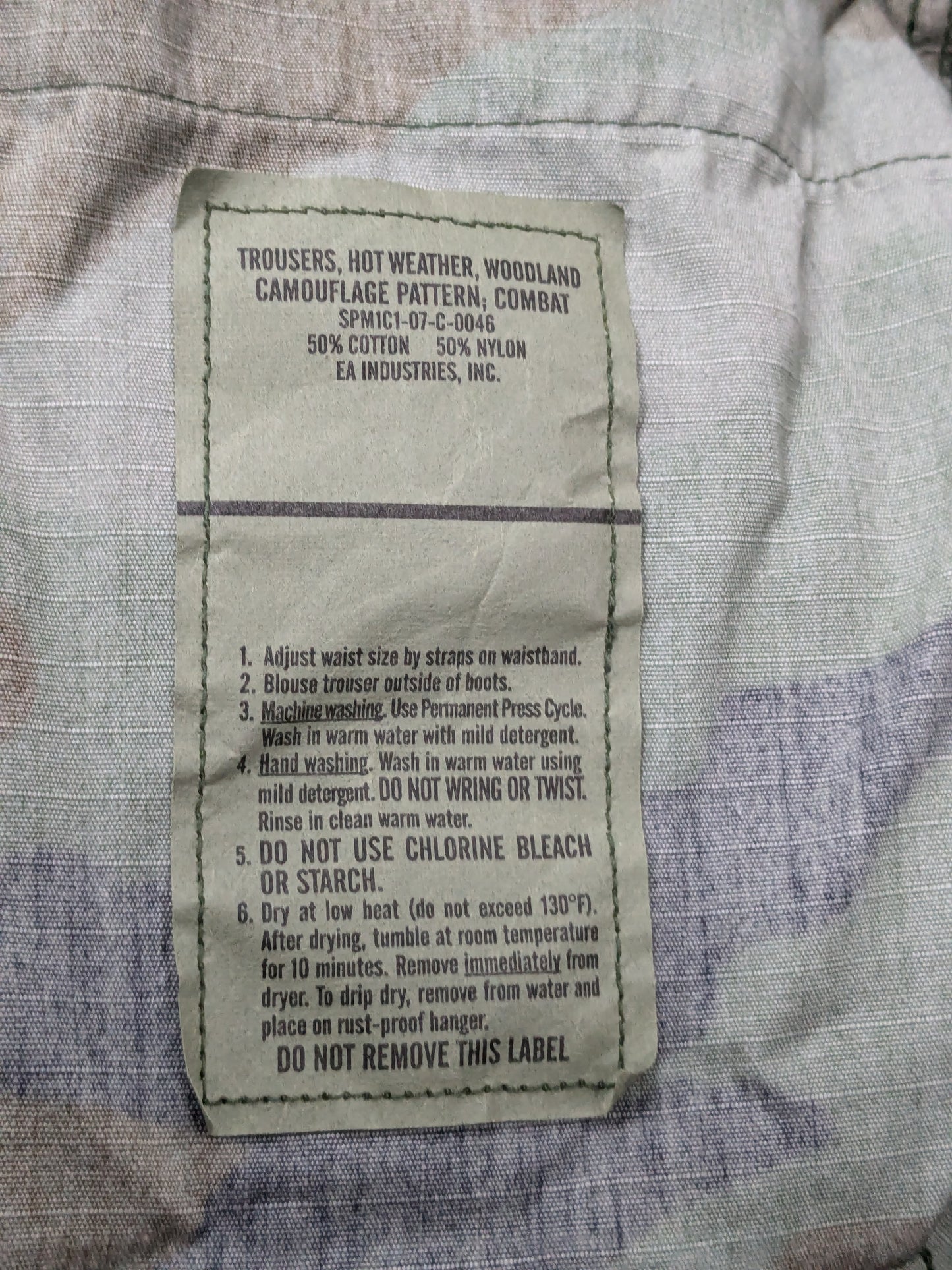 USGI X-Large Regular BDU Woodland Camouflage Tactical Pants Trousers (db08-25jan33)