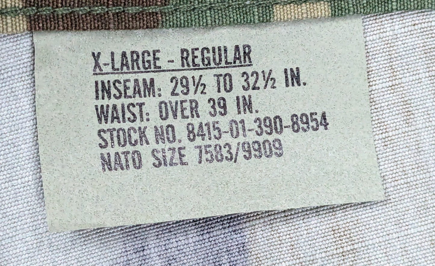 USGI X-Large Regular BDU Woodland Camouflage Tactical Pants Trousers (db08-25jan32)