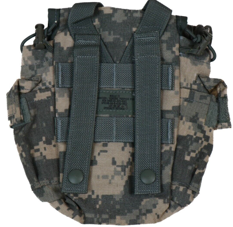 USED Condition SET of 2 USGI ACU UCP 1Qt Canteen Pouch General Purpose (ACU-1qt)