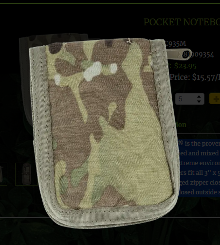 C935M Multicam 3x5 Waterproof Cover Pocket (C935M)