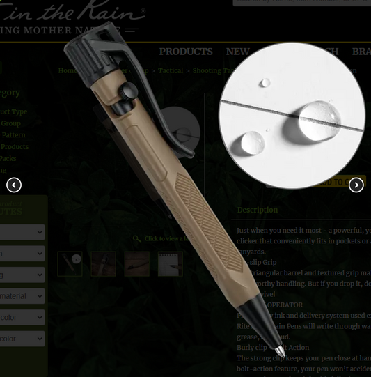 FDE20 FDE20 Mini Bolt Action Pen Rite in the Rain (FDE20)