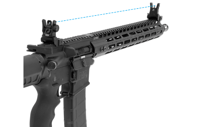 UTG® Super Slim Rear Sight, Manual Flip-up, Tool-free Dual Aperture (MNT-955)