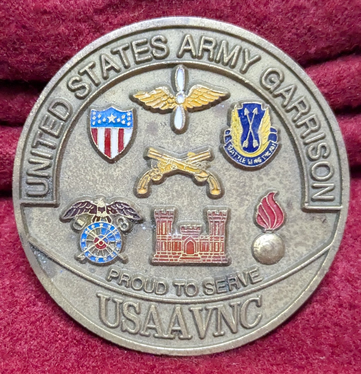 Challenge Coin US Army Garrison USAG Fort Rucker USAAVNC Commander & CSM (chcc-25APR149)
