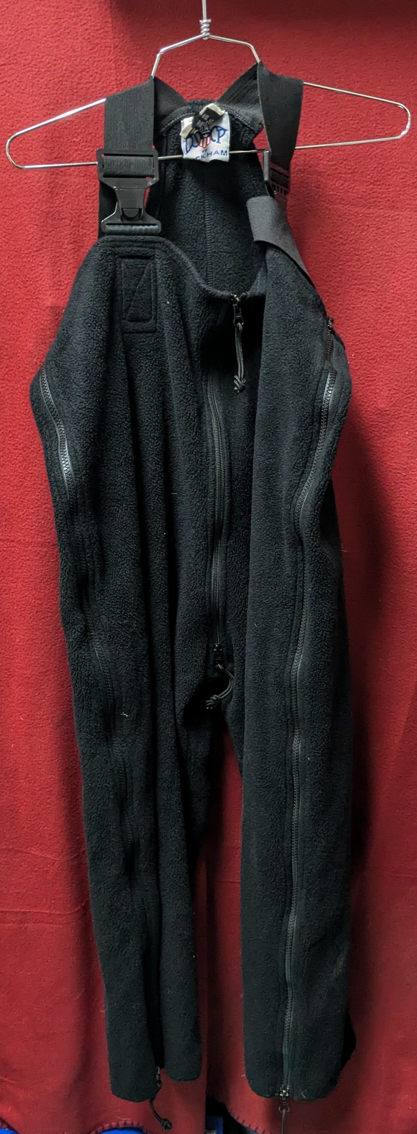 NWT US Army Medium Short/Regular Polartec Black Fleece Overalls (da08-25May95)