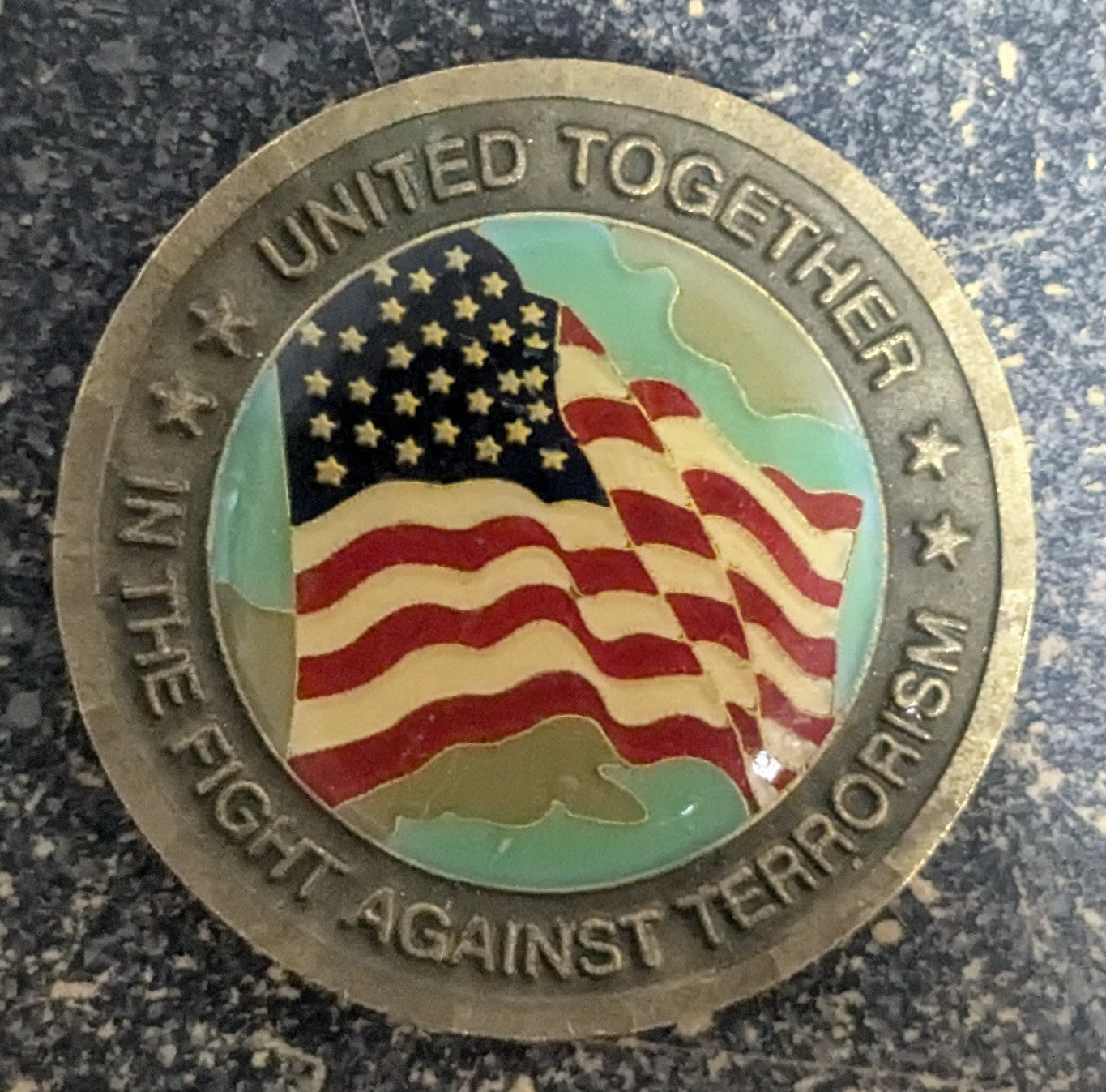 Challenge Coin September 11th, 2001 United Together In The Fight Against Terrorism (CHCC-25Jul17)