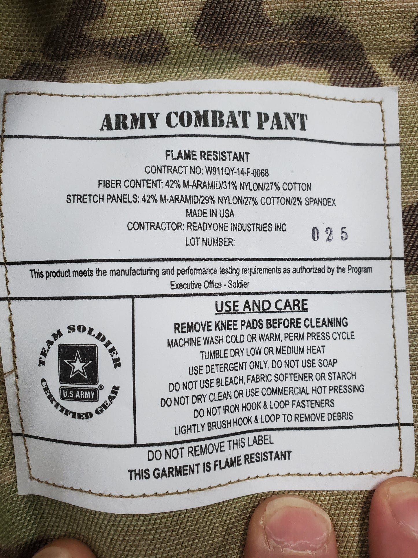 NOS Small Short US Army Deployment Frac Combat Pants w/ Knee Pad Pockets (aa10-25jan06)