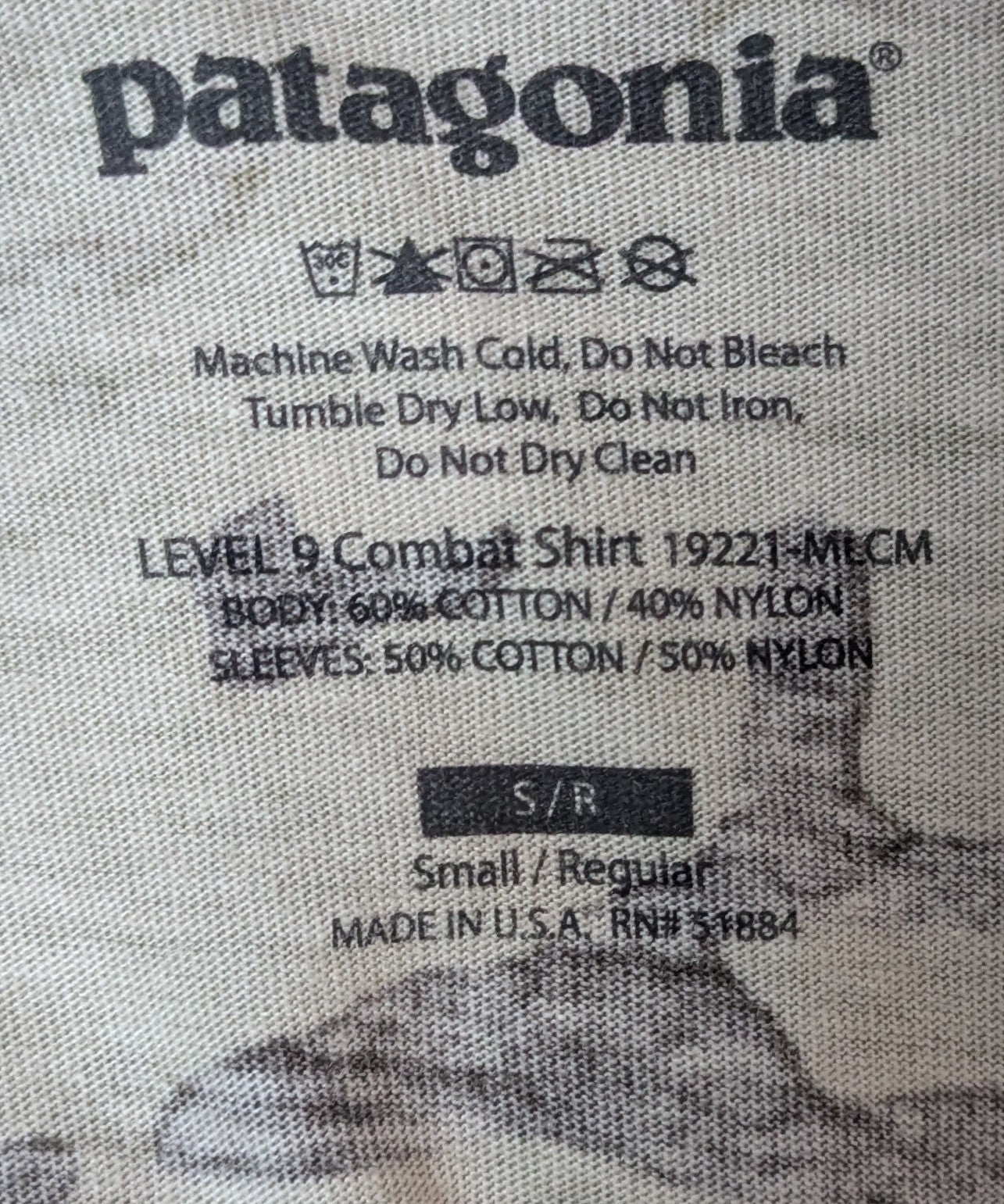 NOS Patagonia Level 9 Combat Shirt S/R (FA3-26Mar73)