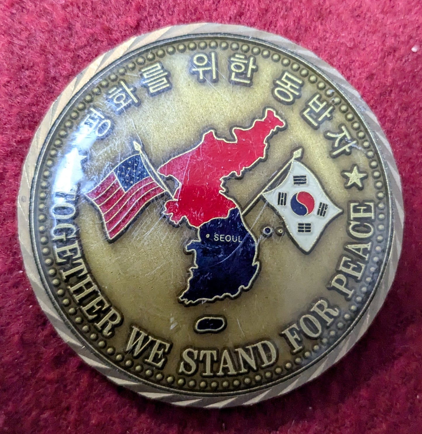 Challenge Coin Roka Support Group Together We Stand For Peace (chcc-25May14)