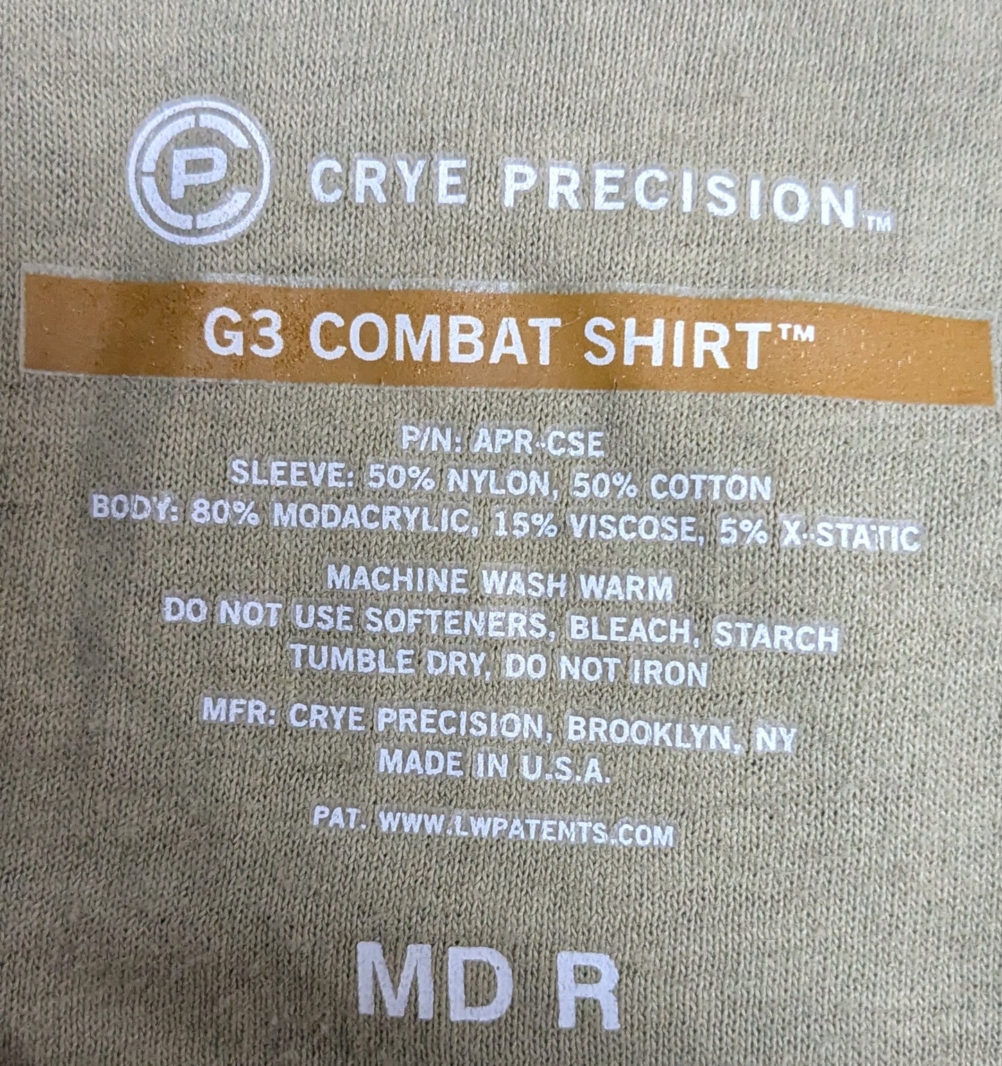 Crye Precision G3 Combat Shirt Medium Reg (DC8-25Sep03)
