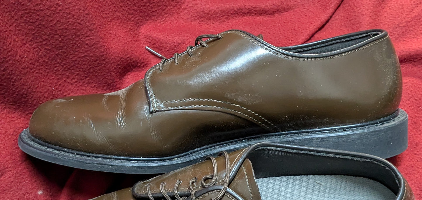 NOS Capps Military Dress Shoe Brown 13 D (fa01-25APR104)
