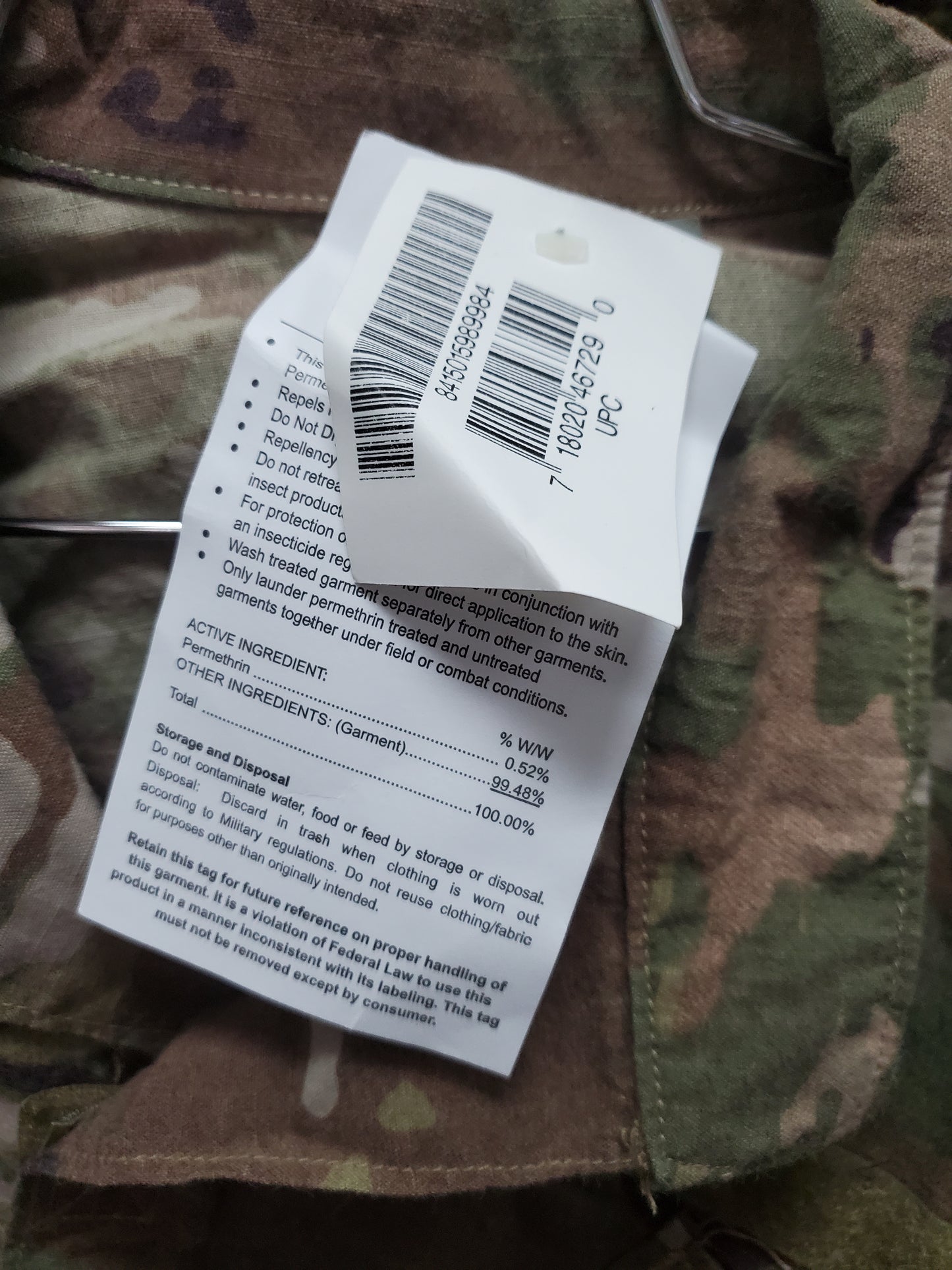 NWT US Army Medium Short Deployment Uniform OCP Multicam Frac Top (MS-Frac-NWT)