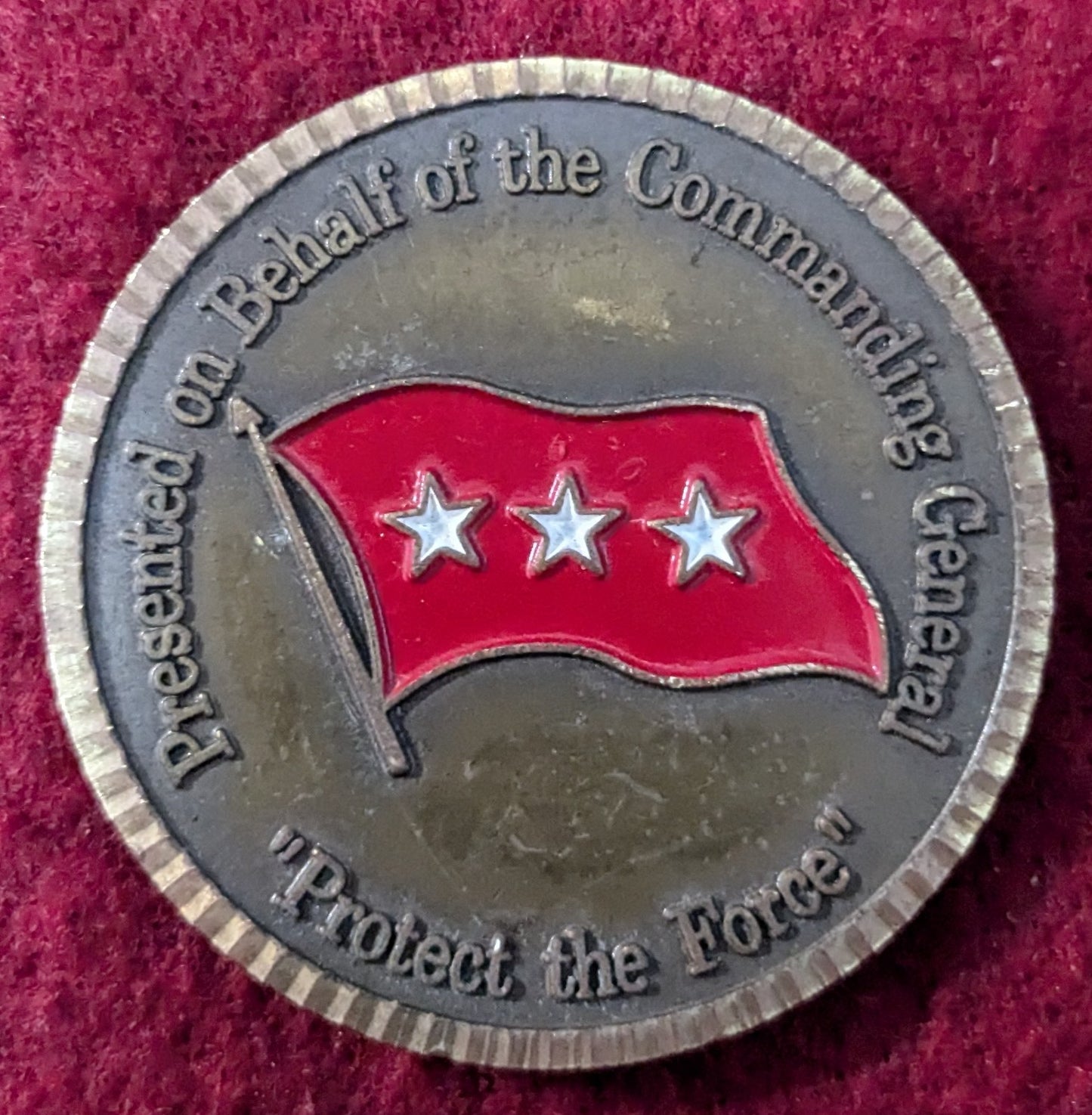 Challenge Coin Commanding General 3star V Corps Safety (chcc-25May12)