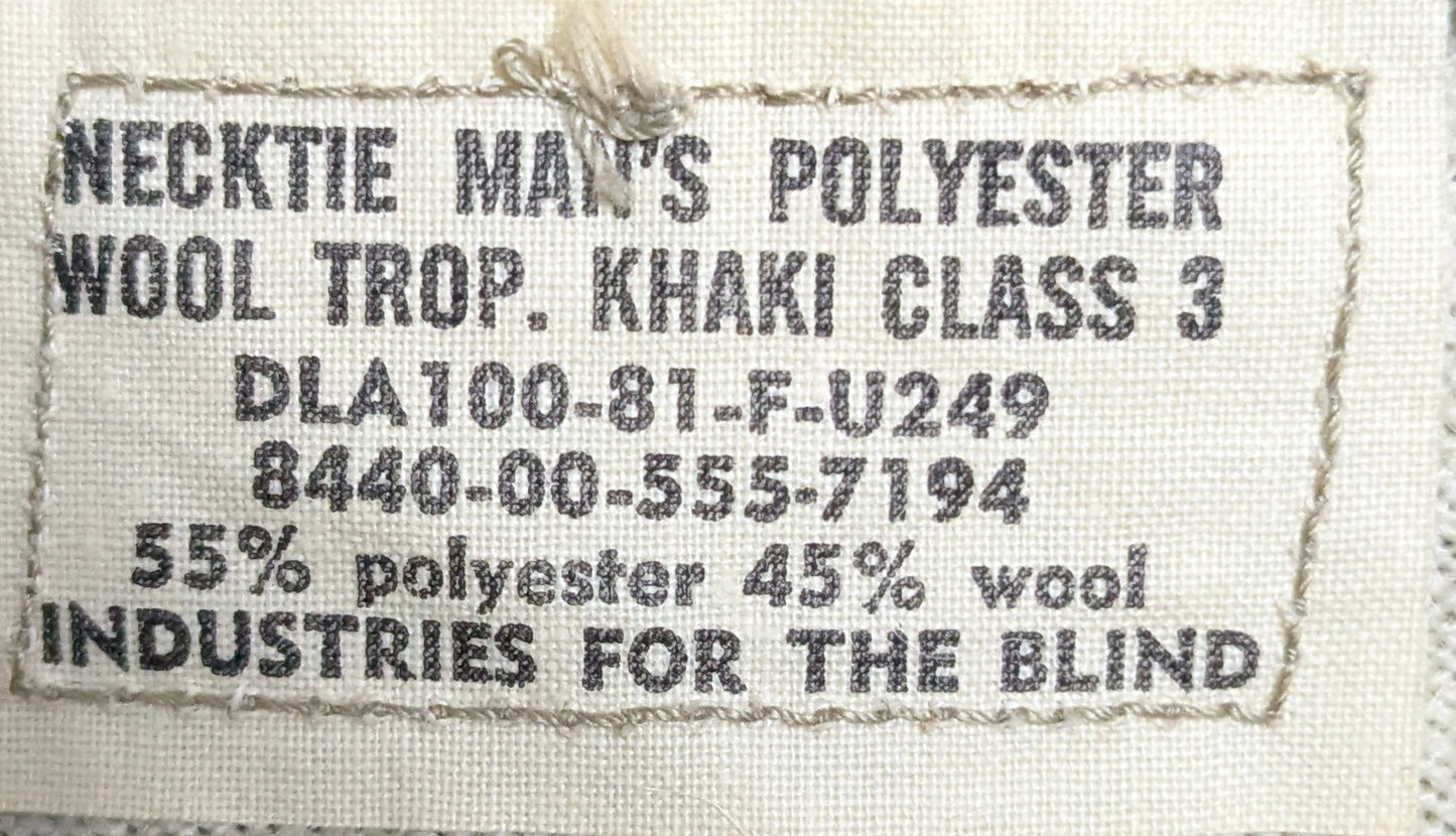 Vintage USMC Khaki Tie 53" (DC5-26Mar66)