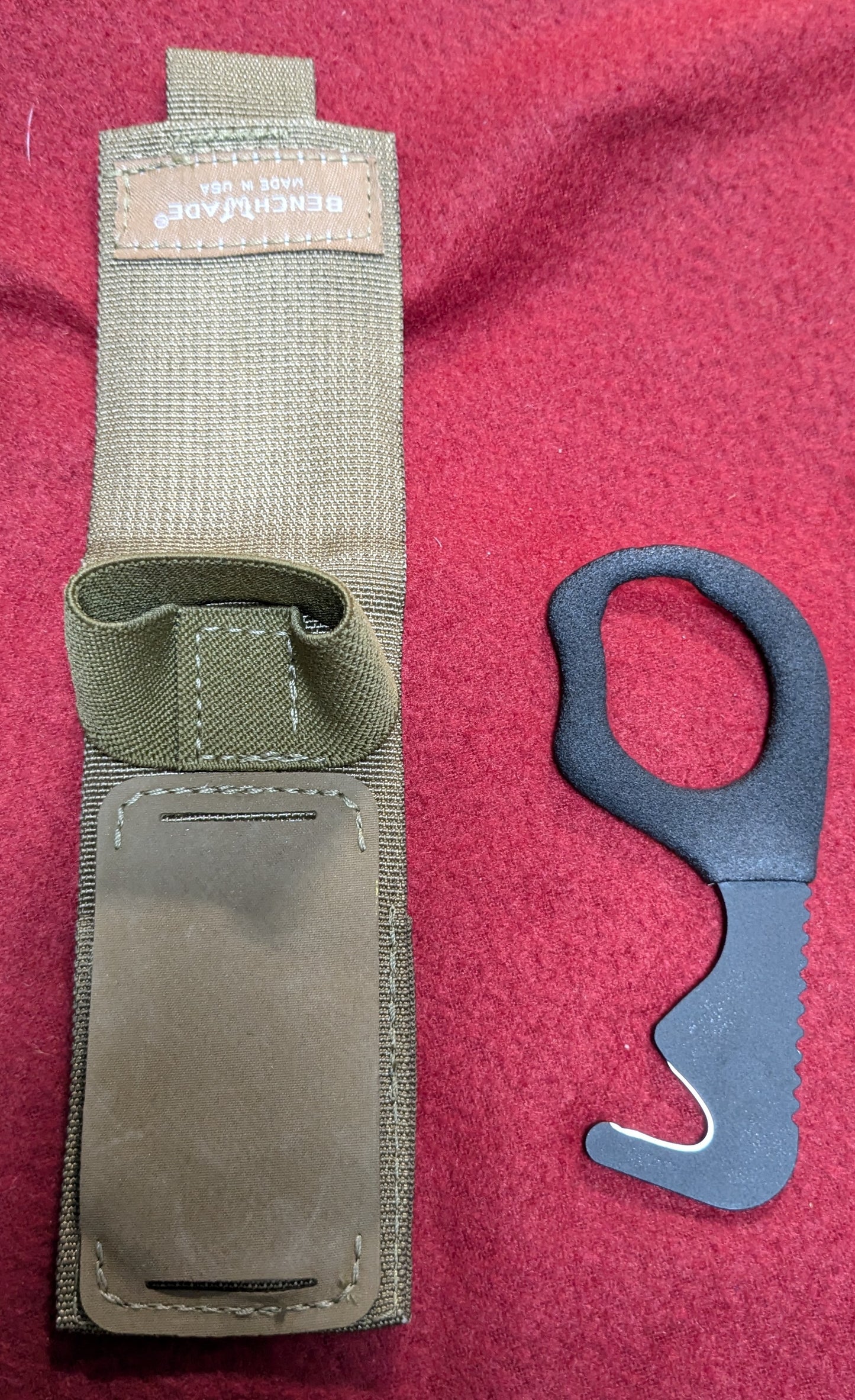 NOS BENCHMADE Rescue Hook Strap Cutter Steel Coated Handle (fa01-25APR95)