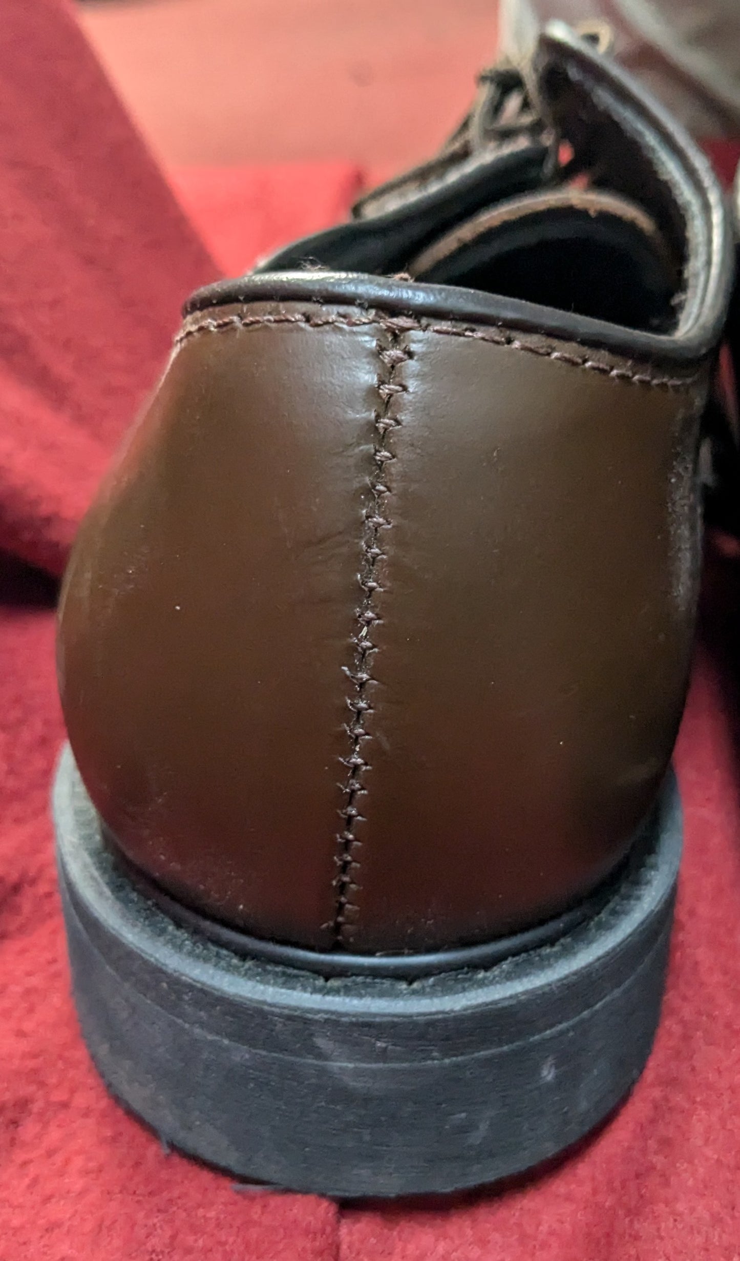 NOS Capps Military Dress Shoe Brown 9.5 E (fa01-25APR103)