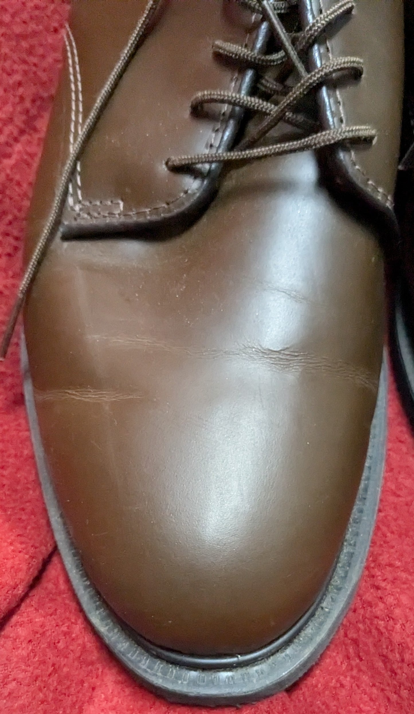 NOS Capps Military Dress Shoe Brown 9.5 E (fa01-25APR103)