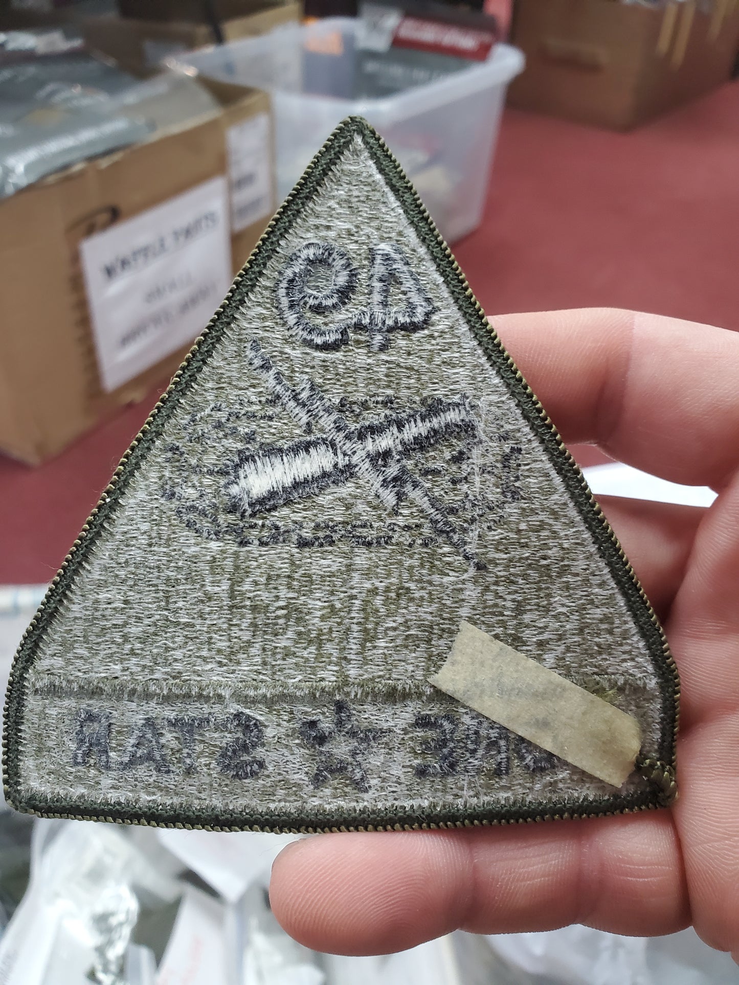 US Army 49th ARMORED DIVISION Patch Sew On Subdued OD Woodland (bu06-49ad)