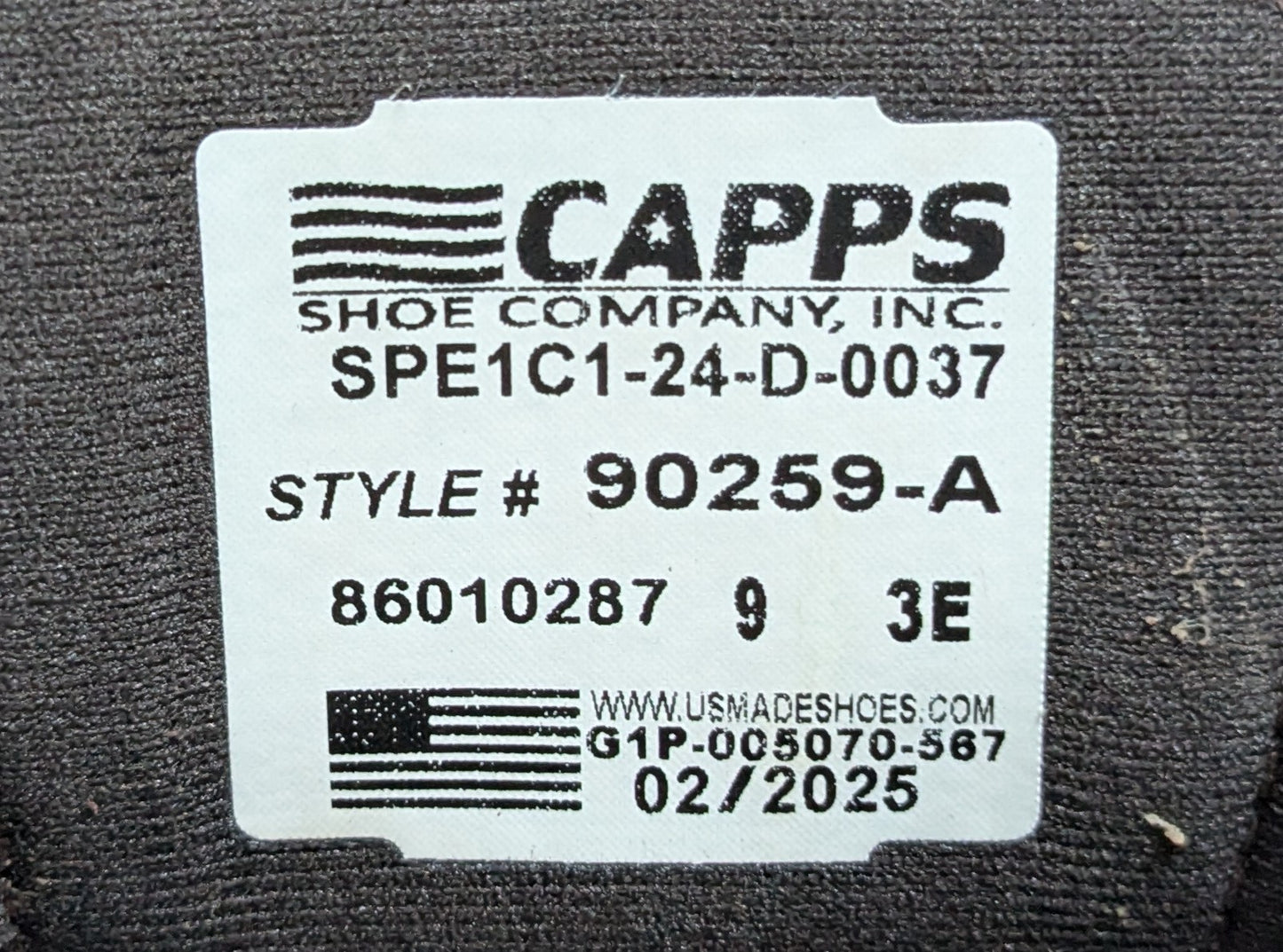 Capps Brown Oxford Dress Shoes Size 9 3E (CA10-25Aug48)