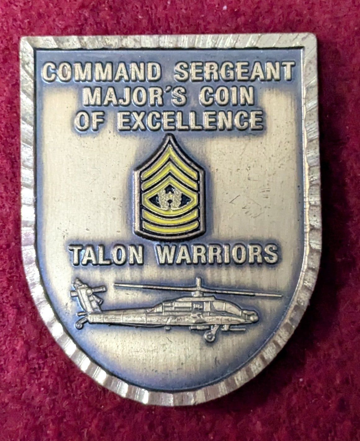 Challenge Coin 11th Aviation Regiment Strike Deep CSM's Coin of Excellence (chcc-25May57)
