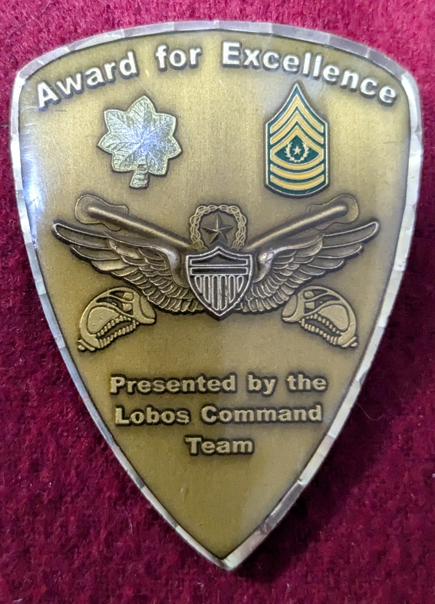 Challenge Coin 2-227th Lobos Award for Excellence (chcc-25May18)