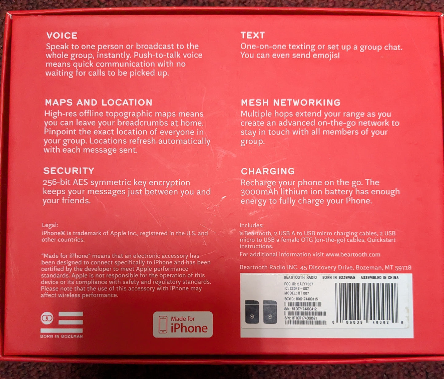 Beartooth Radio BT 007 Offline Voice Text Mesh Networking (DA10-25Aug11)