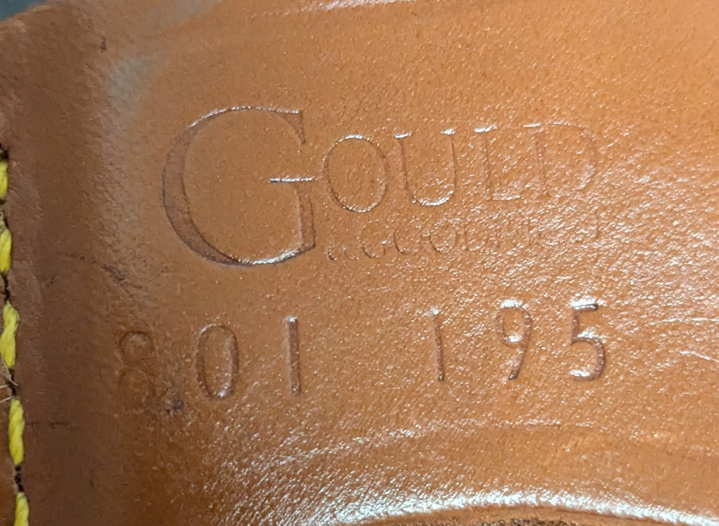 Gould and Goodrich Right Hand Yaqui Slide Holster #801 195 Leather Belt Holster (FA2-26Mar89)