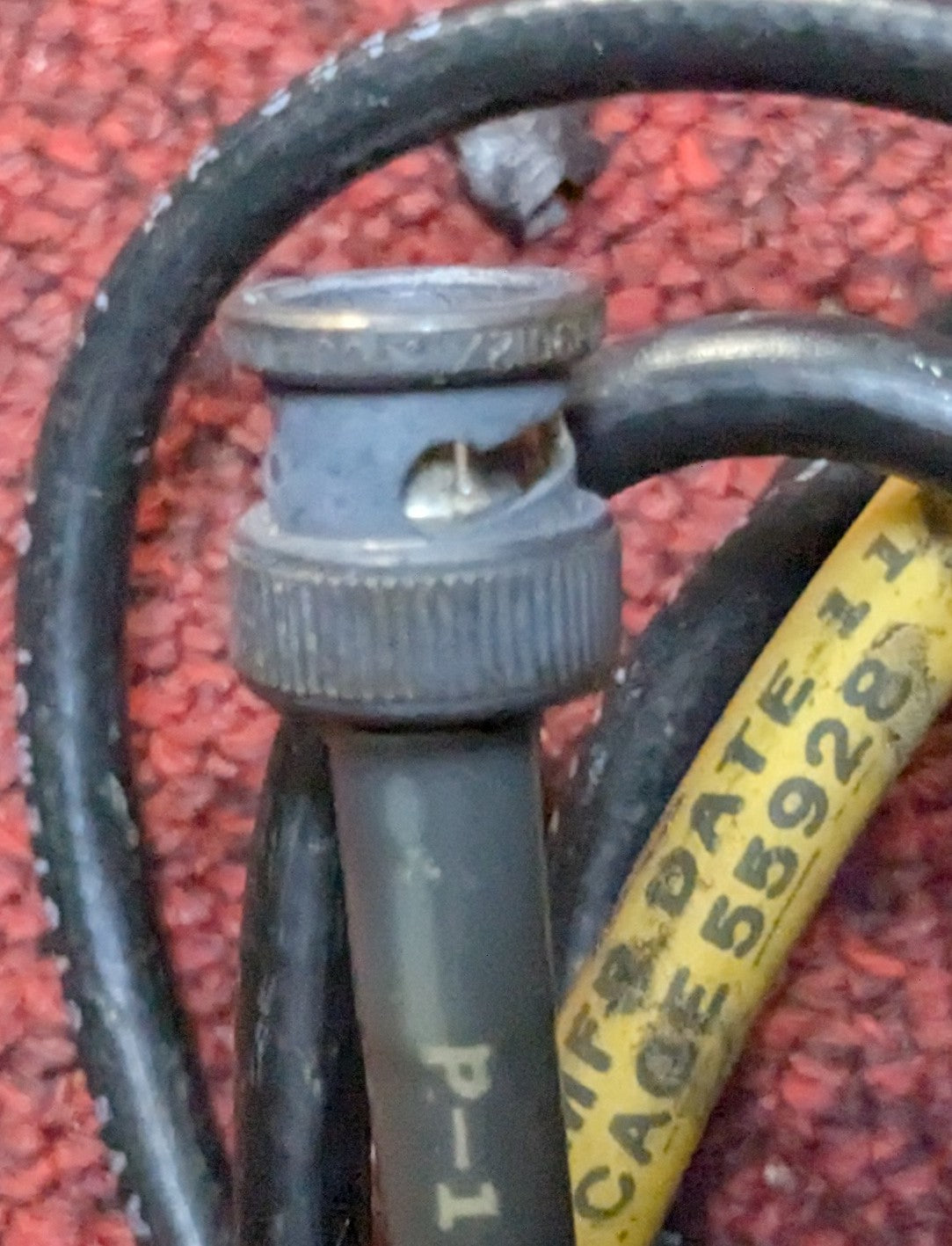 5995-01-219-7031 (CG-3855/VRC(9FT,0IN), A3014031-4) Radio Frequency Cable Double BNC 1 at Right Angle (DC8-25Sep18)