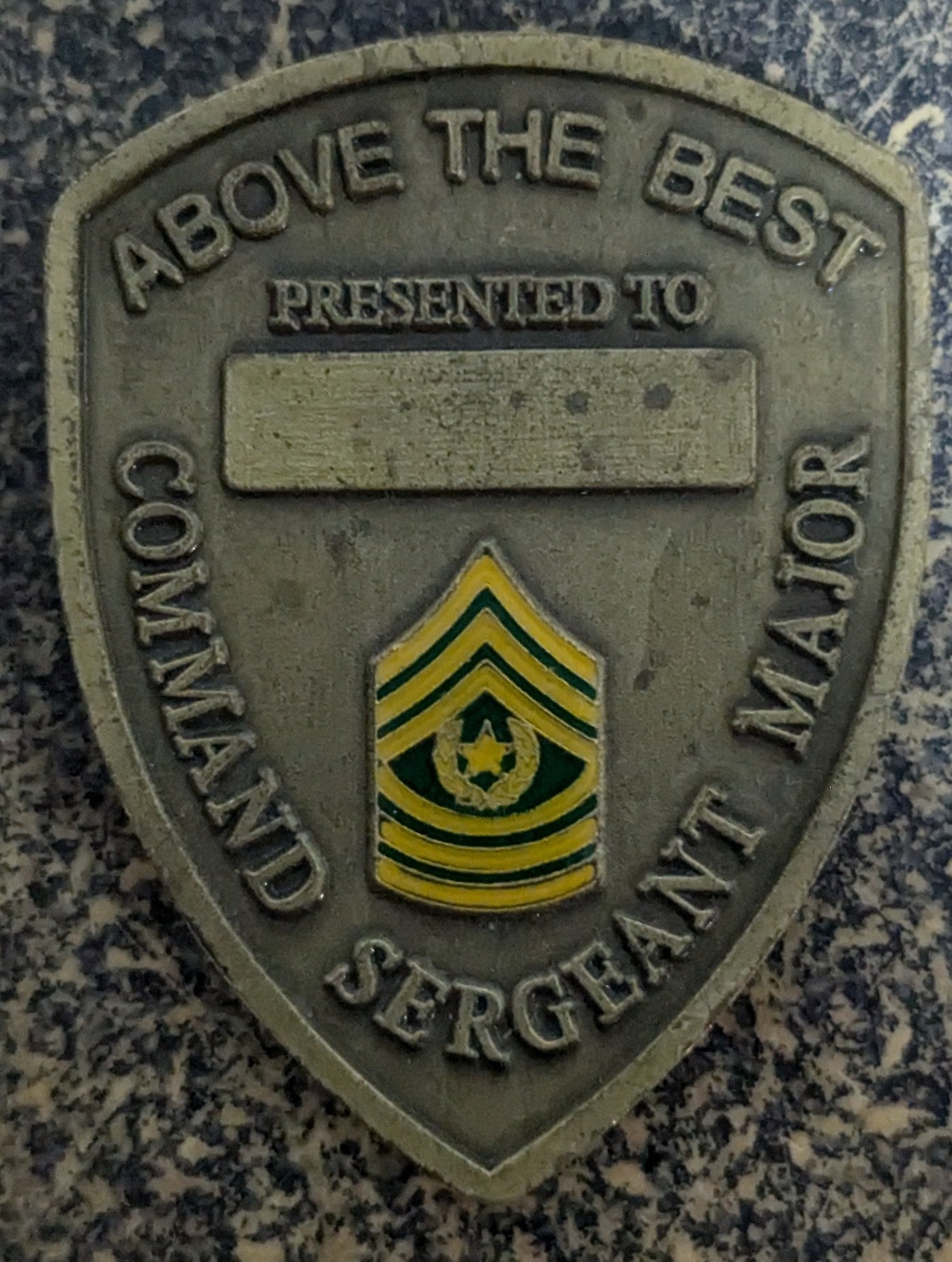 Challenge Coin United States Army Aviation Center Above The Best CSM (CHCC-25Jul45)