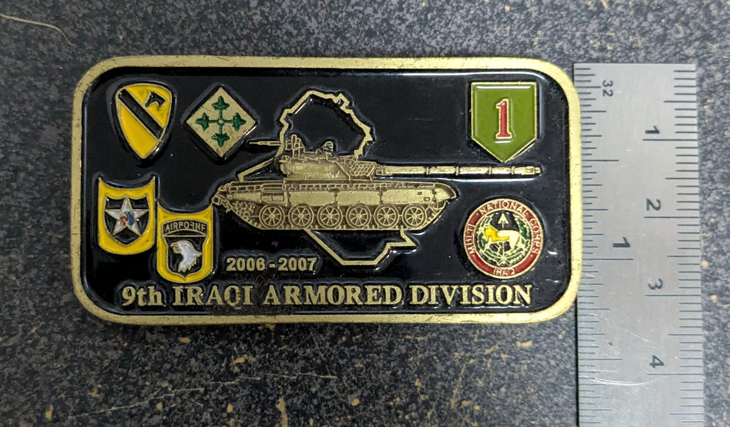 Challenge Coin Operation Iraqi Freedom Military Transition Team/ 9th Iraqi Armored Division (CHCC-26May54)