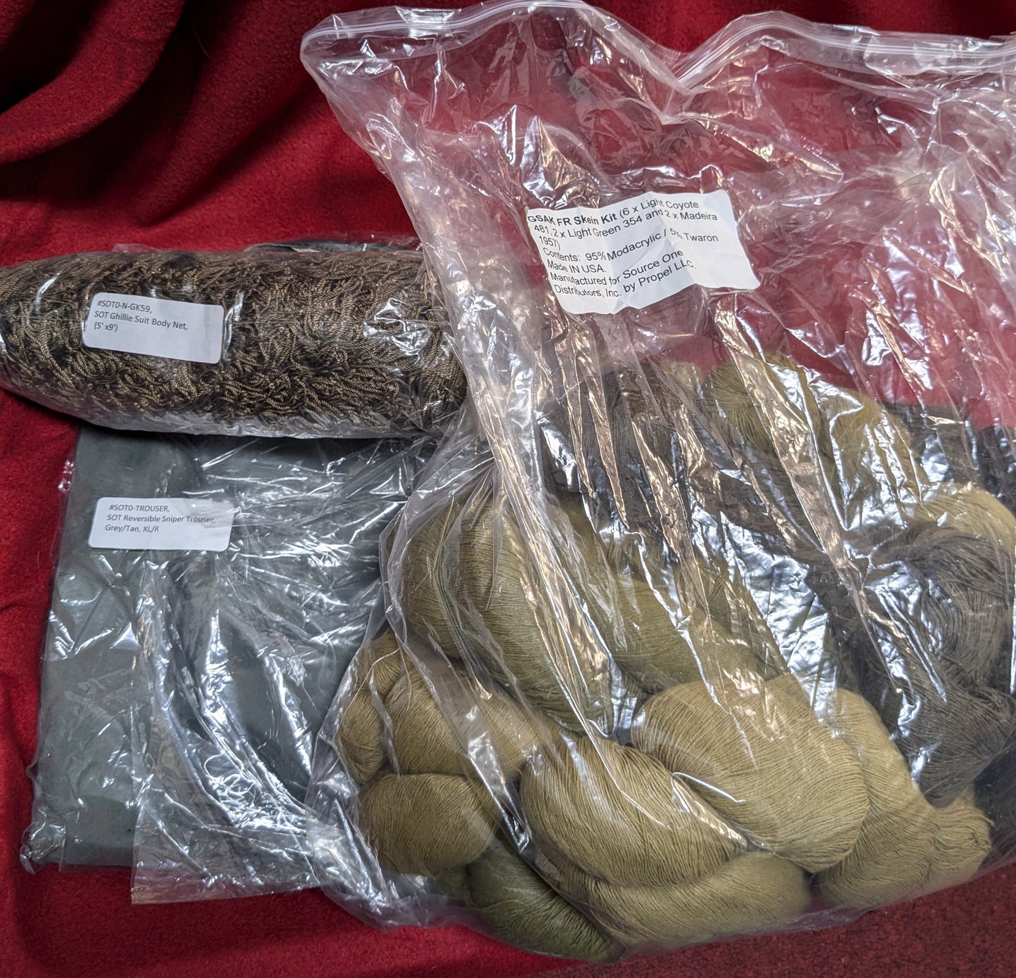 GSAK Crye Ghillie Sniper Kit w/ Bag - see pictures for contents - (db15-25APR126)