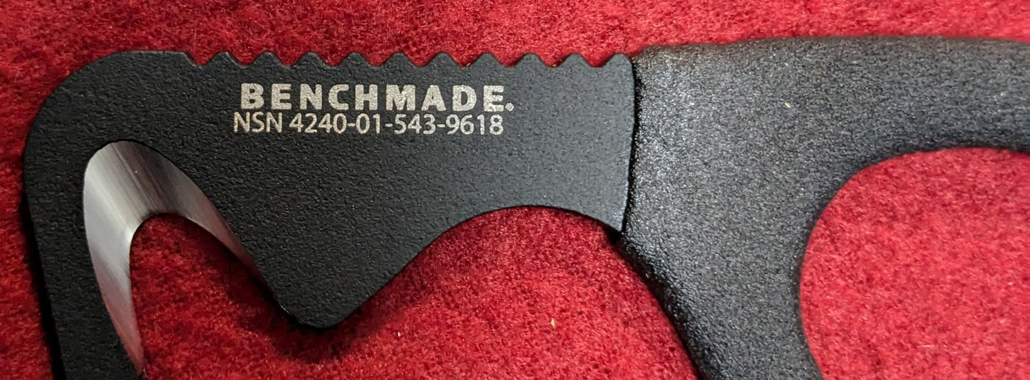 NOS BENCHMADE Rescue Hook Strap Cutter Steel Coated Handle (fa01-25APR95)