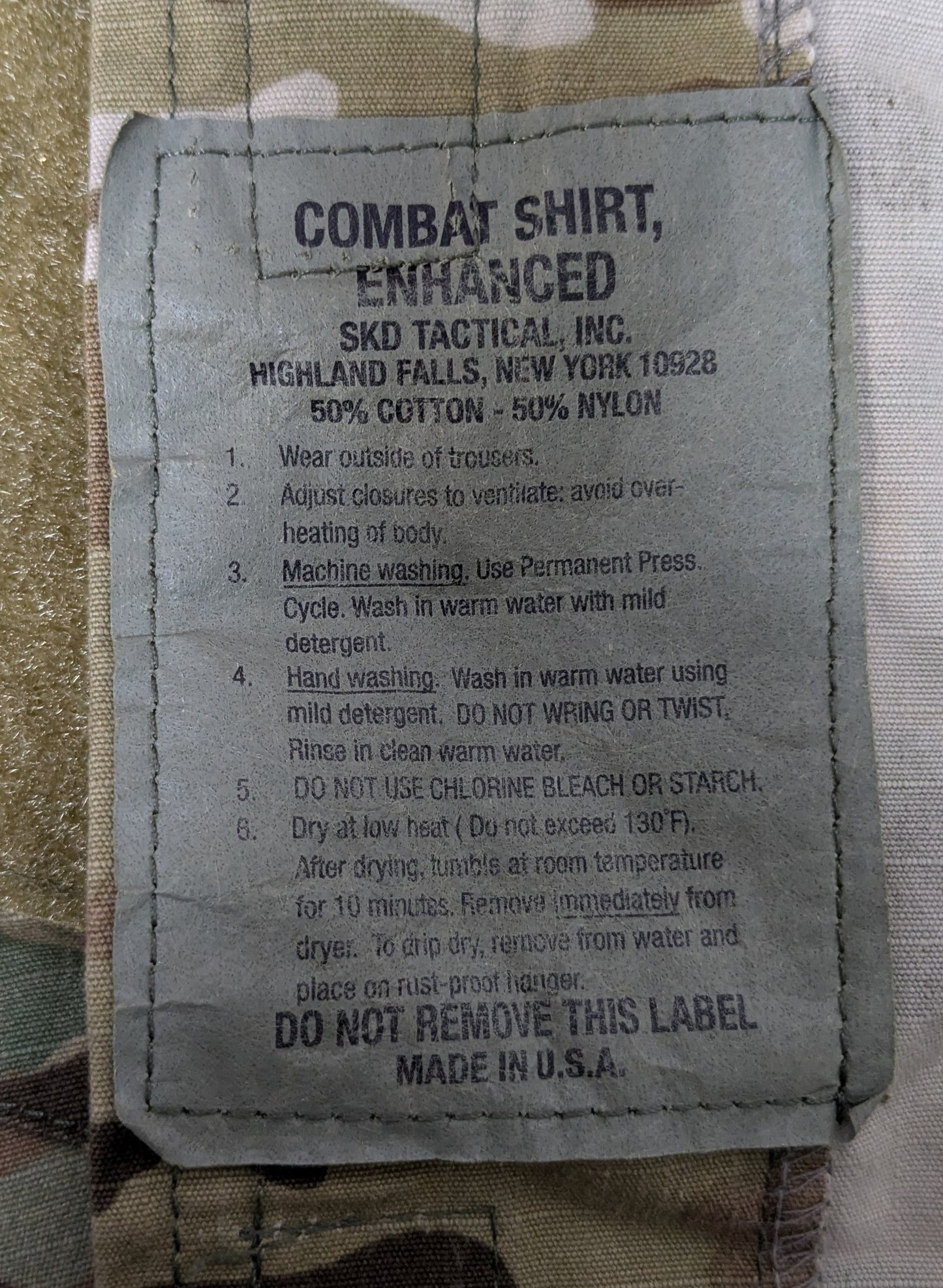 SKD Tactical Combat Shirt Enhanced Multicam Medium Reg (da14-25MAR30)