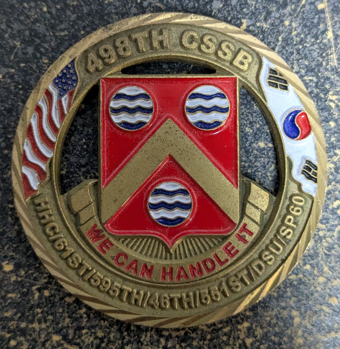 Challenge Coin 498th CSSB Victory Battalion Command Coin For Outstanding Service (CHCC-25Jul35)