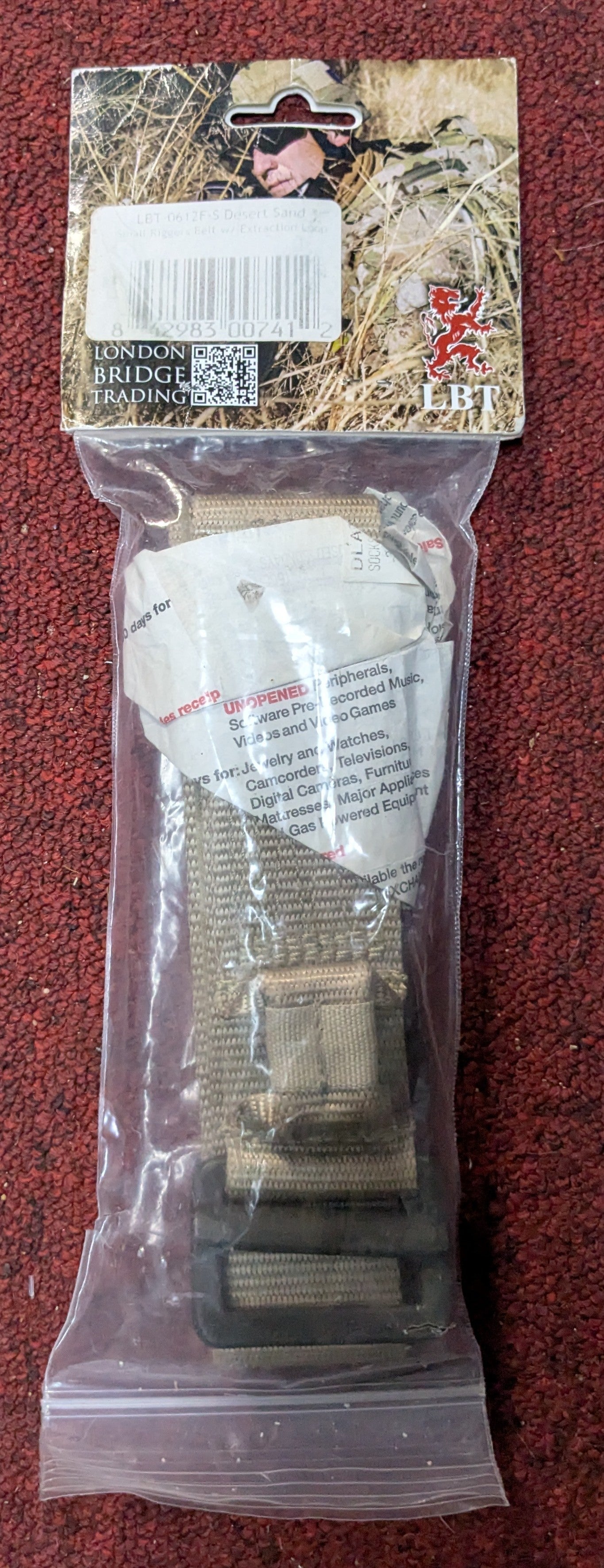 NWT London Bridge Trading LBT Rigger Belt Desert Sand (AA05-26May37)