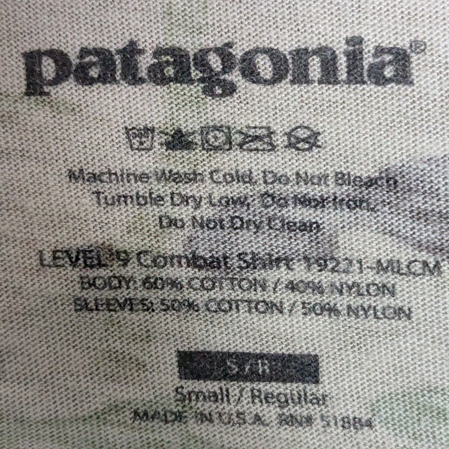 Patagonia Level 9 Combat Shirt Small Regular (CB9-25Sep100)