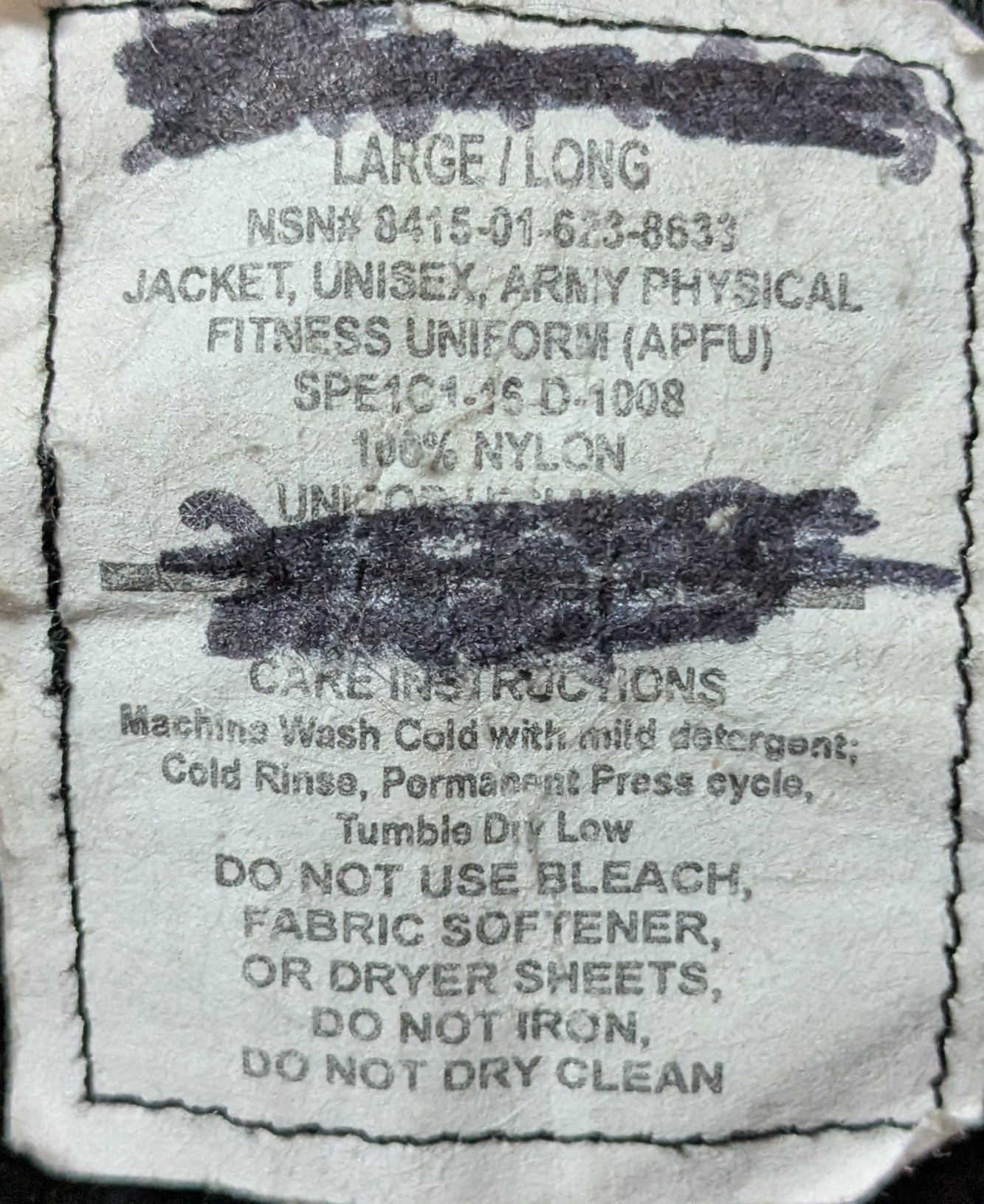 US Army APFU Large Long Jacket (CB9-25Sep106)