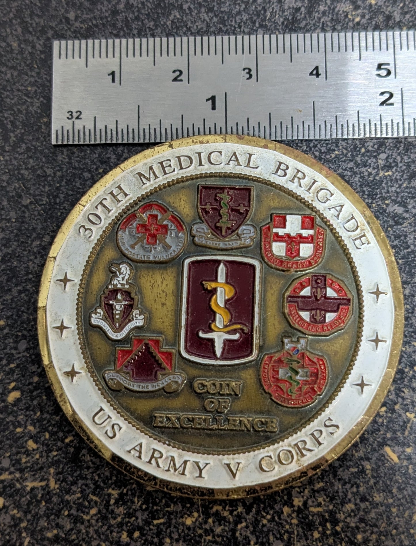 Challenge Coin 30th Medical Brigade US Army V Corps Coin of Excellence (26Jun37)
