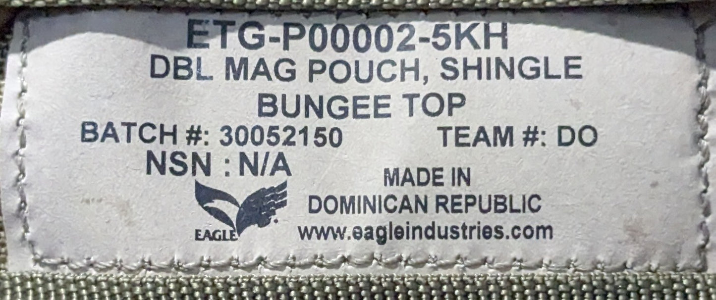 NOS Eagle Industries Double Mag Pouch Shingle Coyote (CA4-26Apr57)